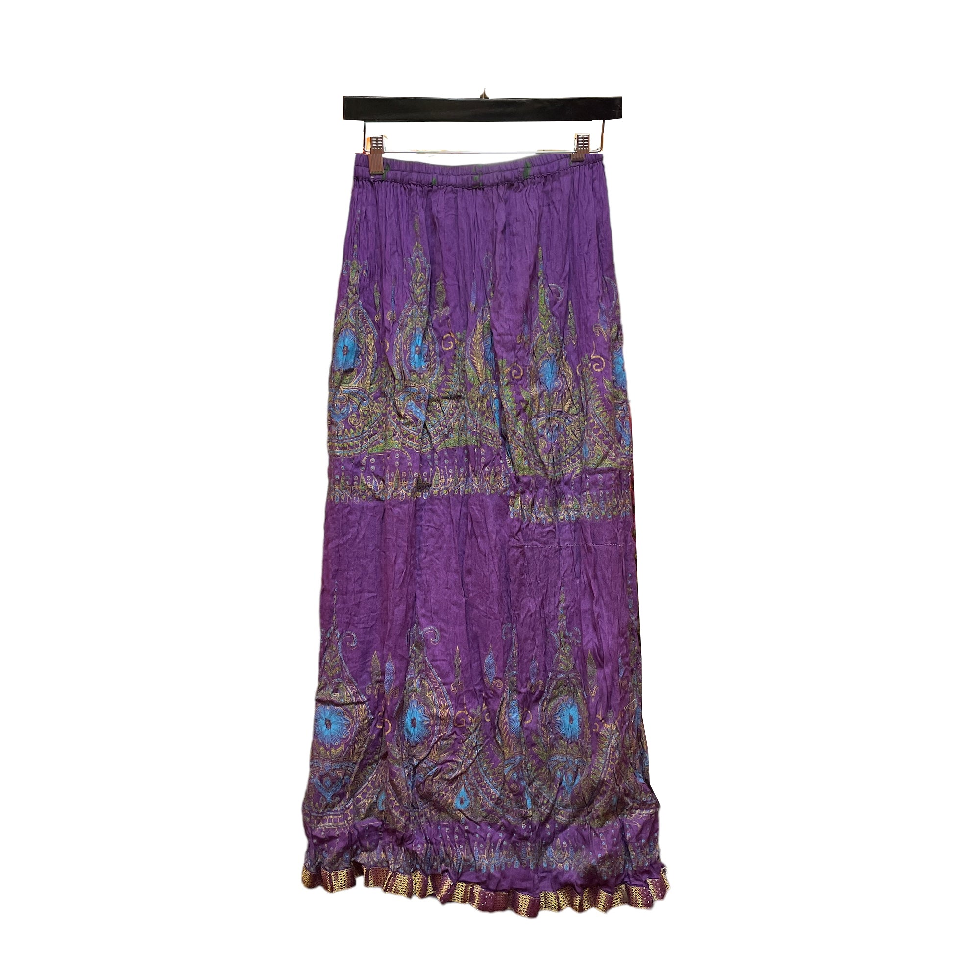 Cotton Boho Skirt-Purple - Vintage India NYC