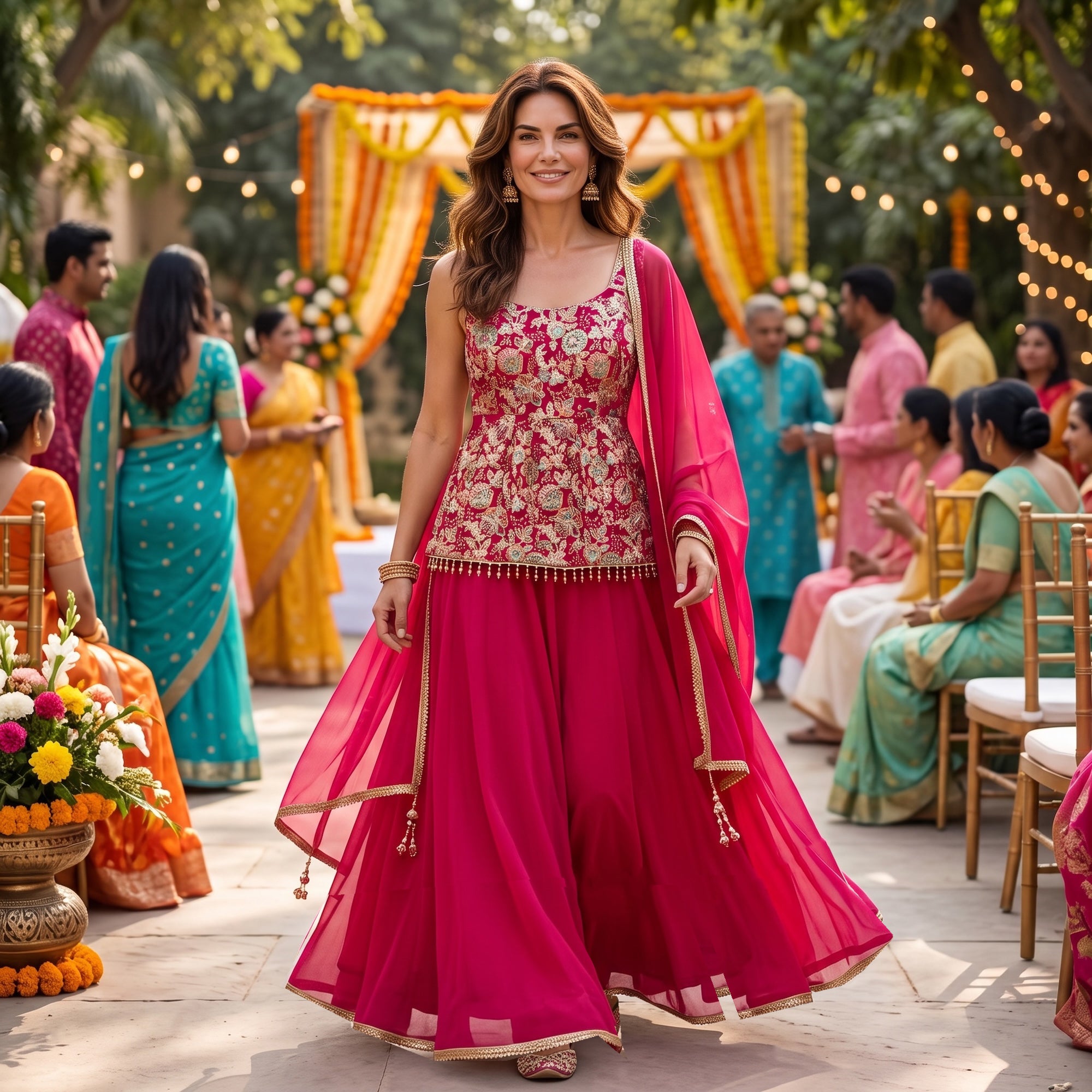 DT Peplum Top Embroidered Lehengas-3 Colors
