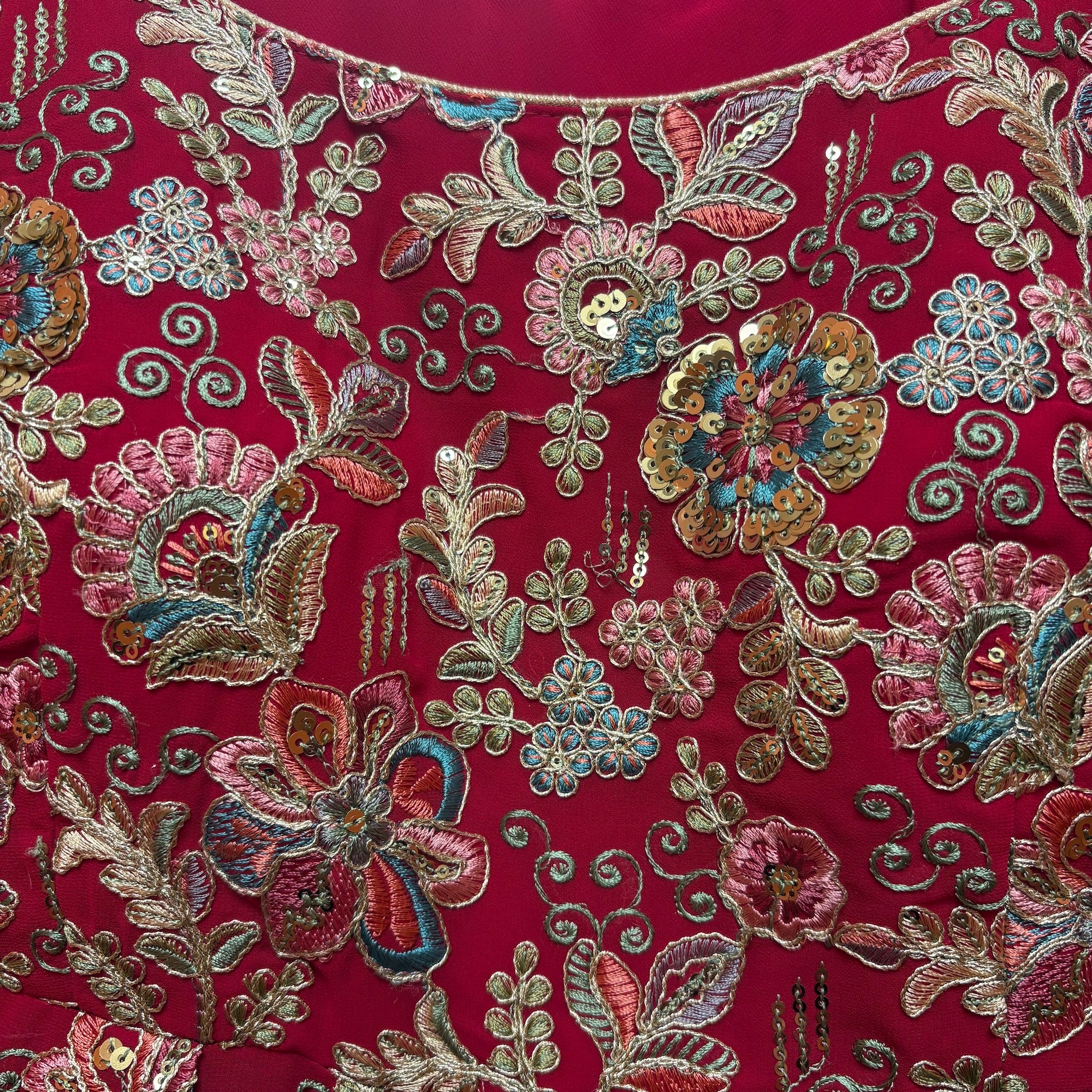 DT Peplum Top Embroidered Lehengas-3 Colors