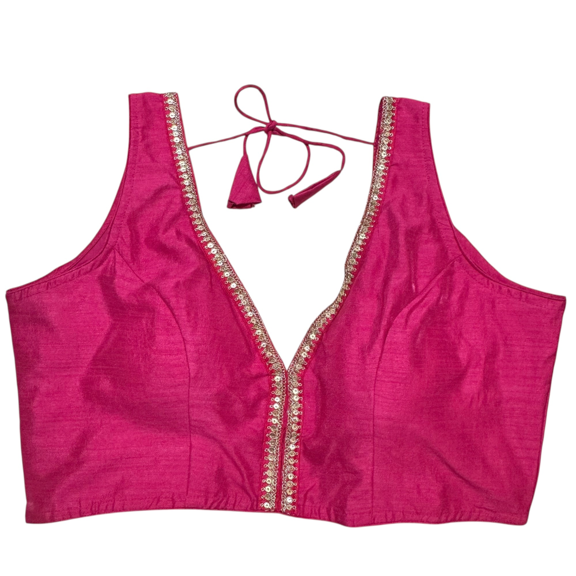 Plus Size Sleeveless V Neck Blouse -Size 48-Colors
