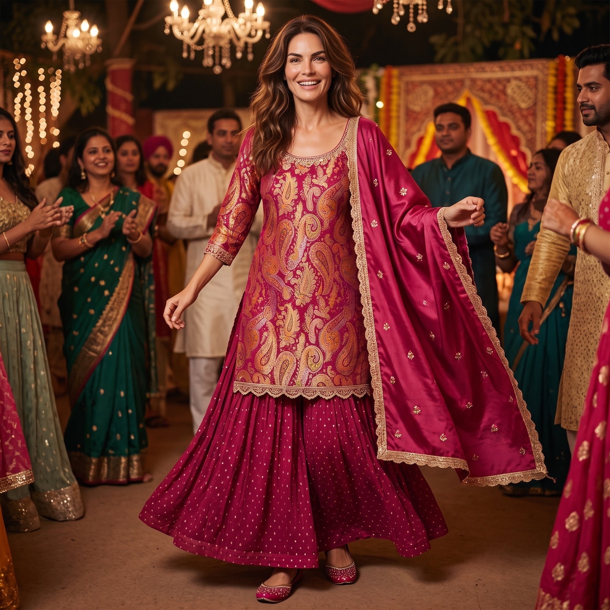 DT Long Top Banarasi Lehengas-3 Colors