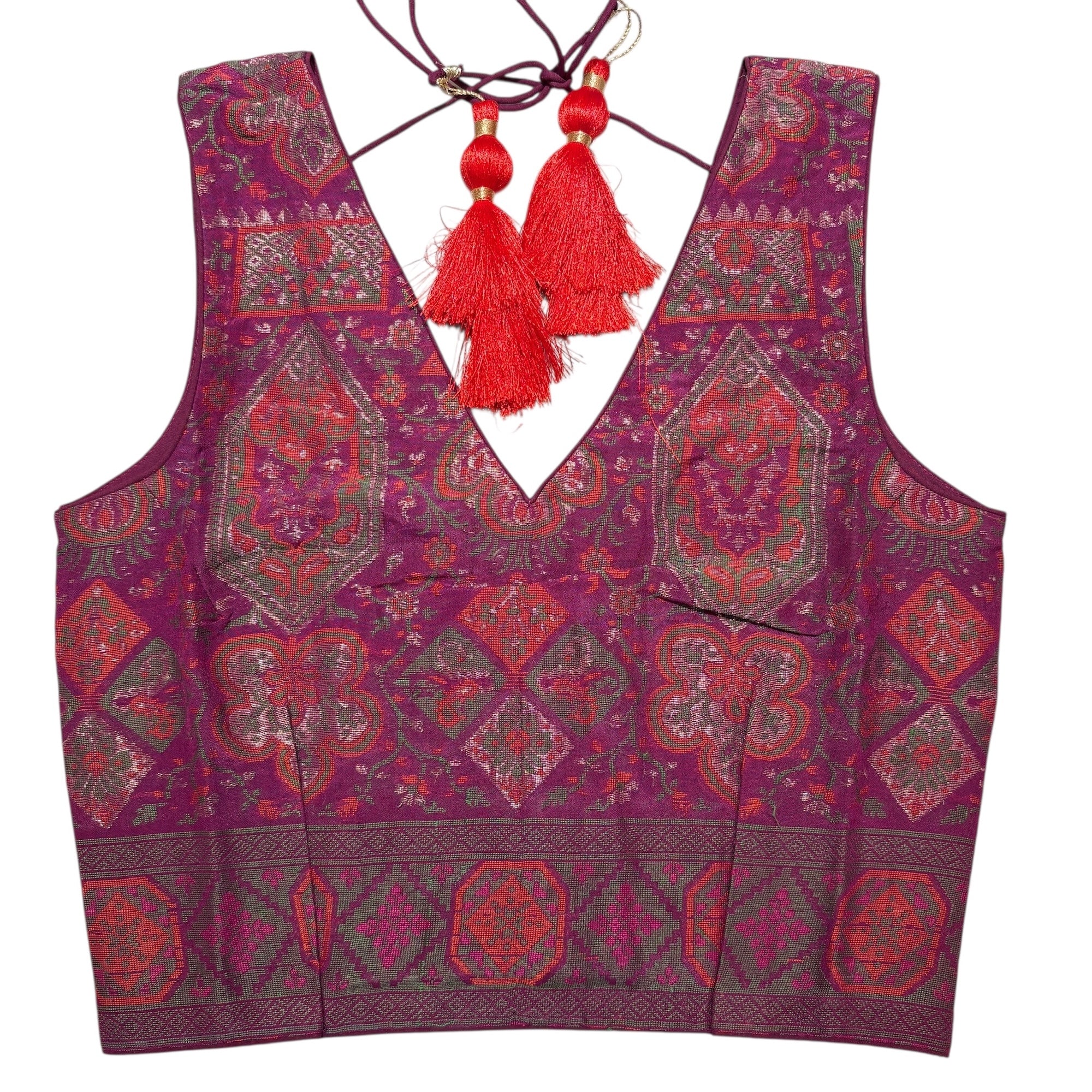 Brocade & Embroidered Saree Blouses 25-Size 28 - Vintage India NYC