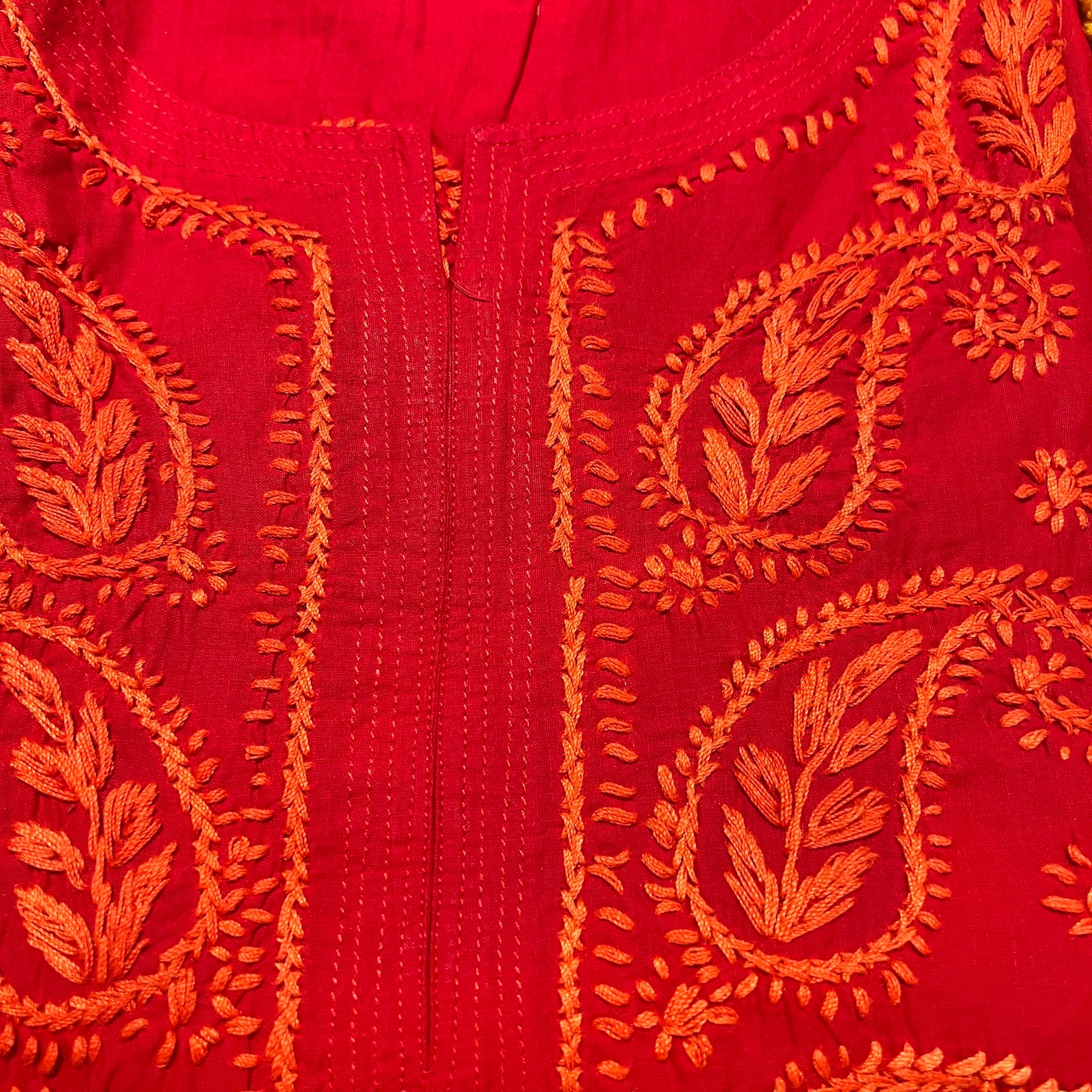 AR Long Embroidered Cotton Tunic- XL