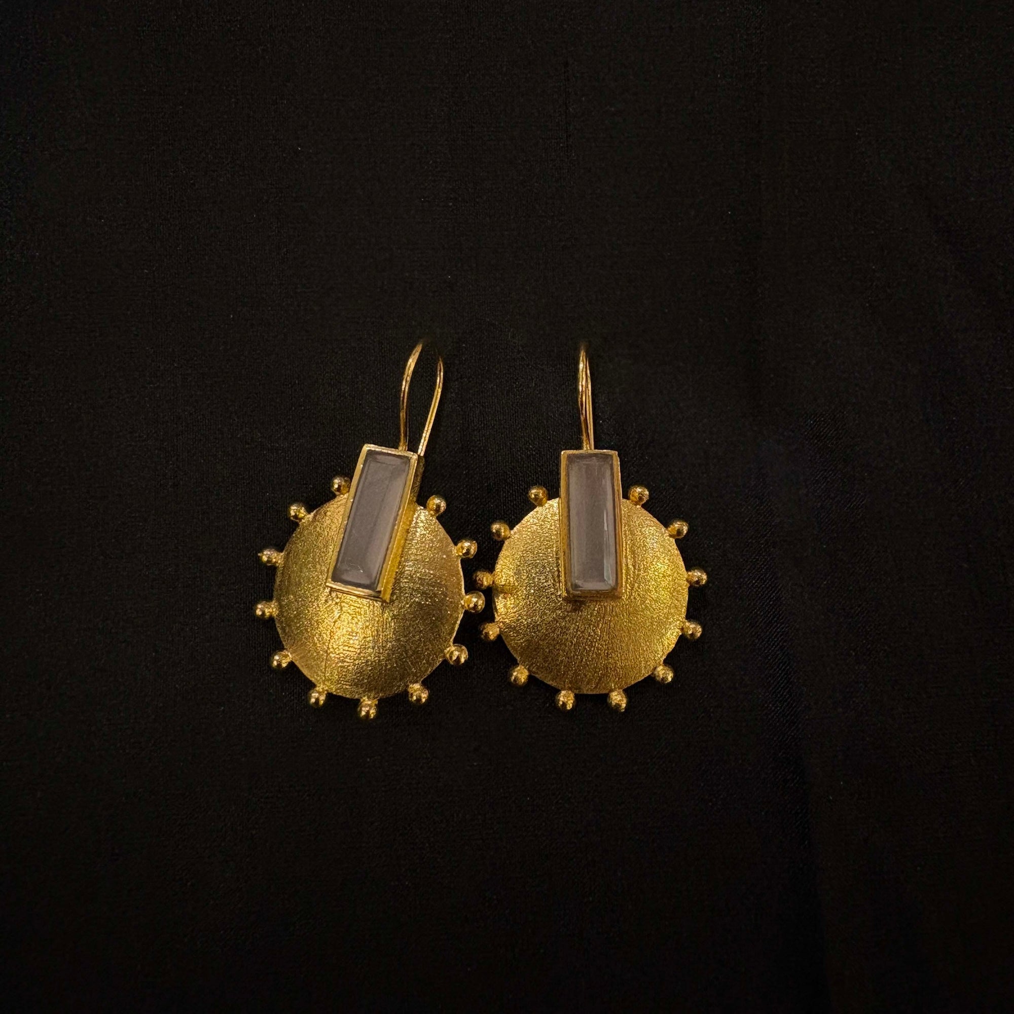 MK Semi Precious Sun Stone Earrings-Various