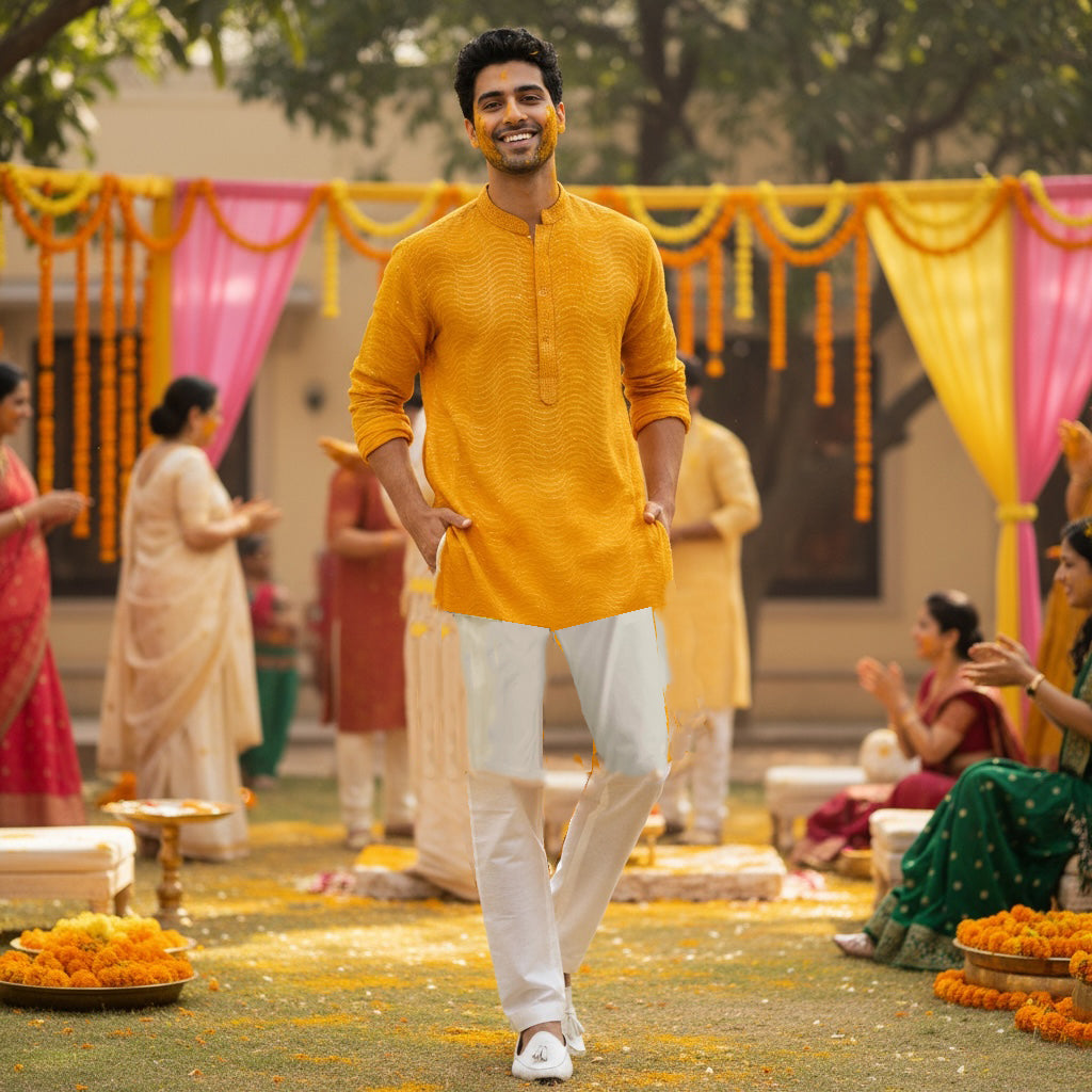 Lucknowi Short Kurta-Colors - Vintage India NYC