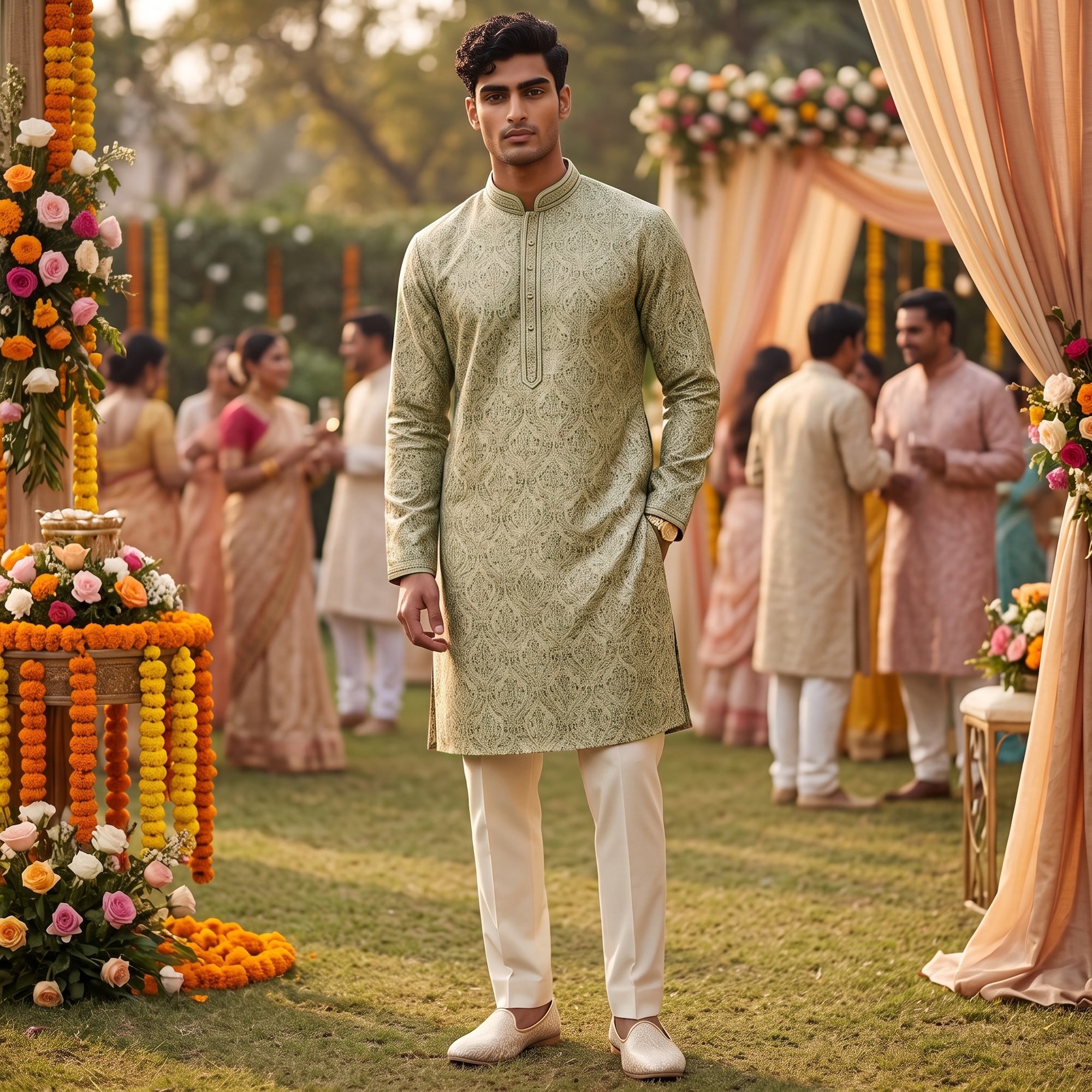 Chandelier Print  Kurta-Colors