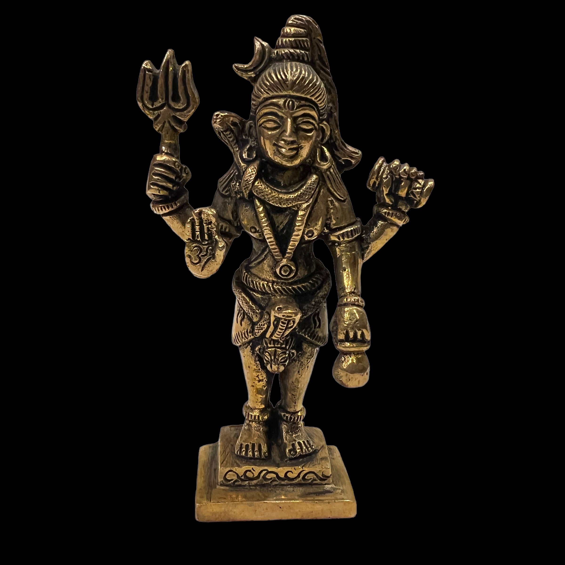 GM Brass Shiva 300- 5 in. - Vintage India NYC