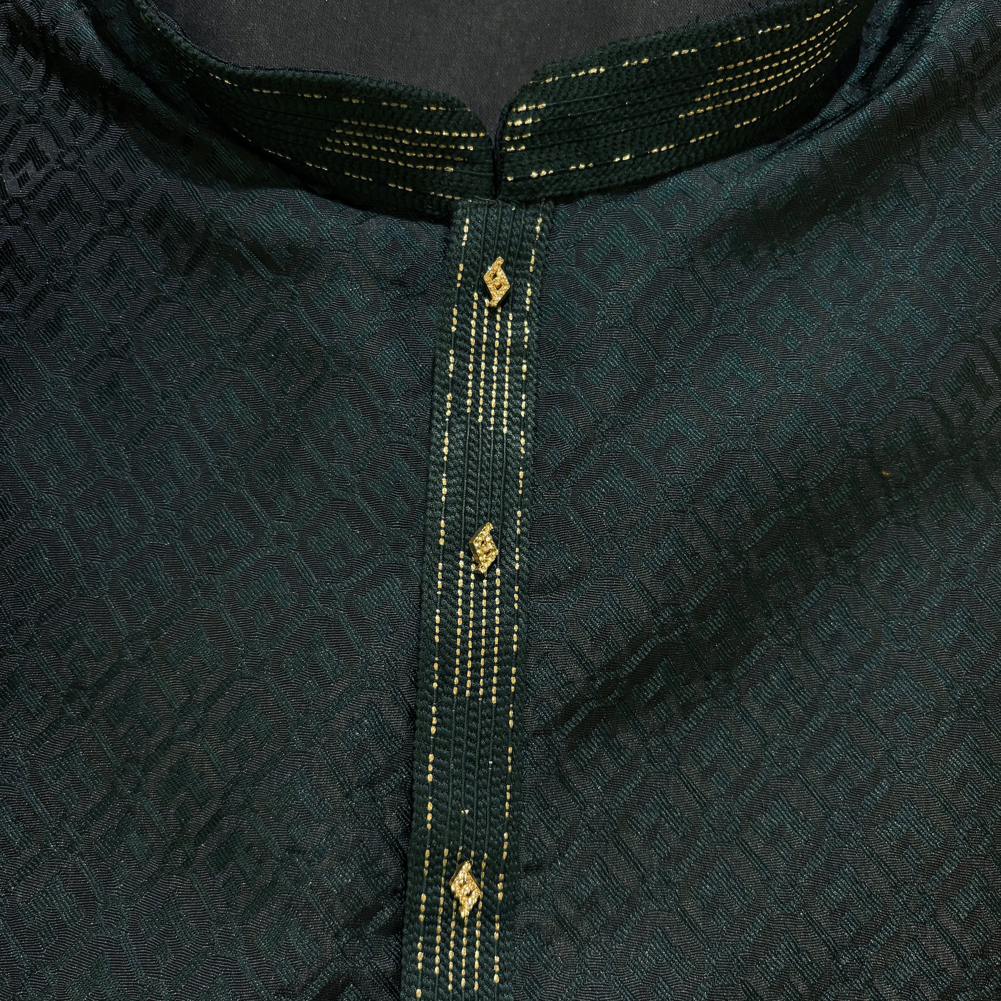Big & Tall Lotus Flower Jacquard Kurta-Colors