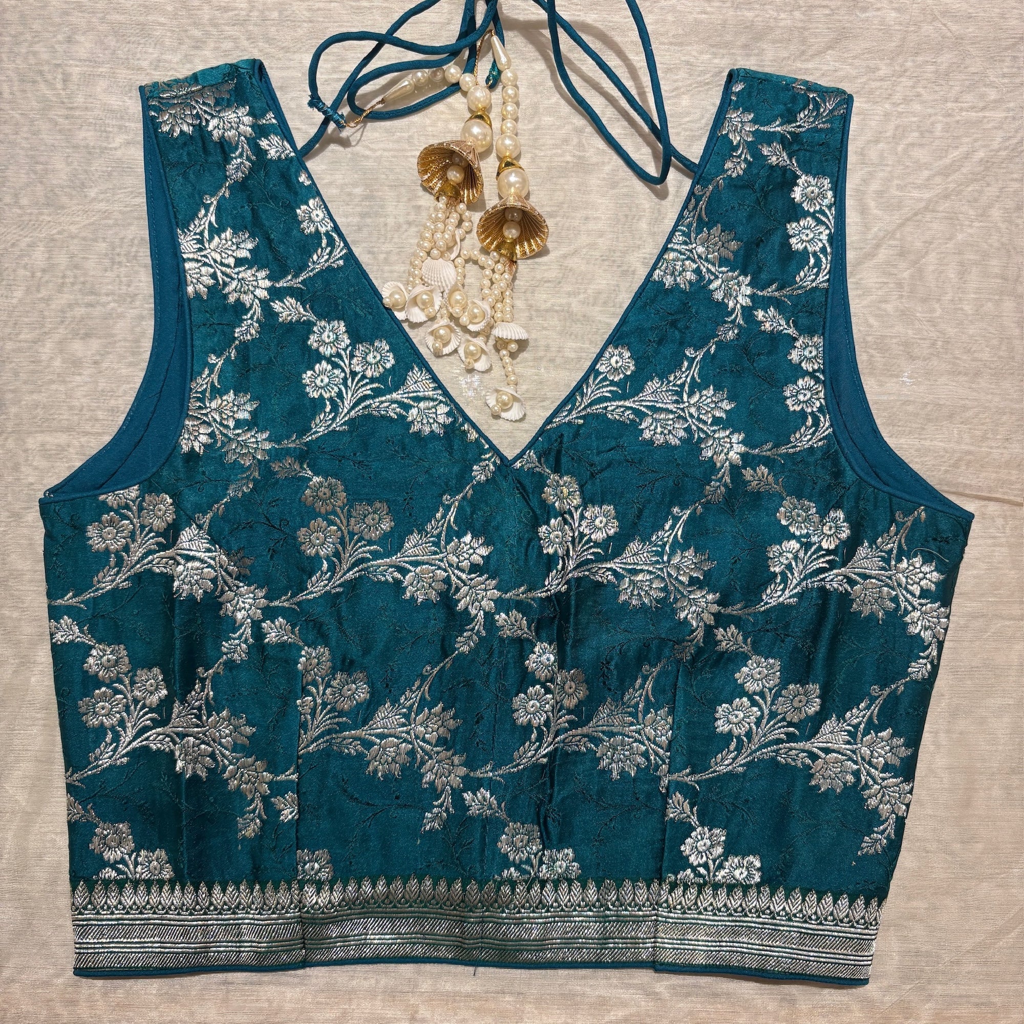 Brocade & Embroidered Saree Blouses 25-Size 30 - Vintage India NYC