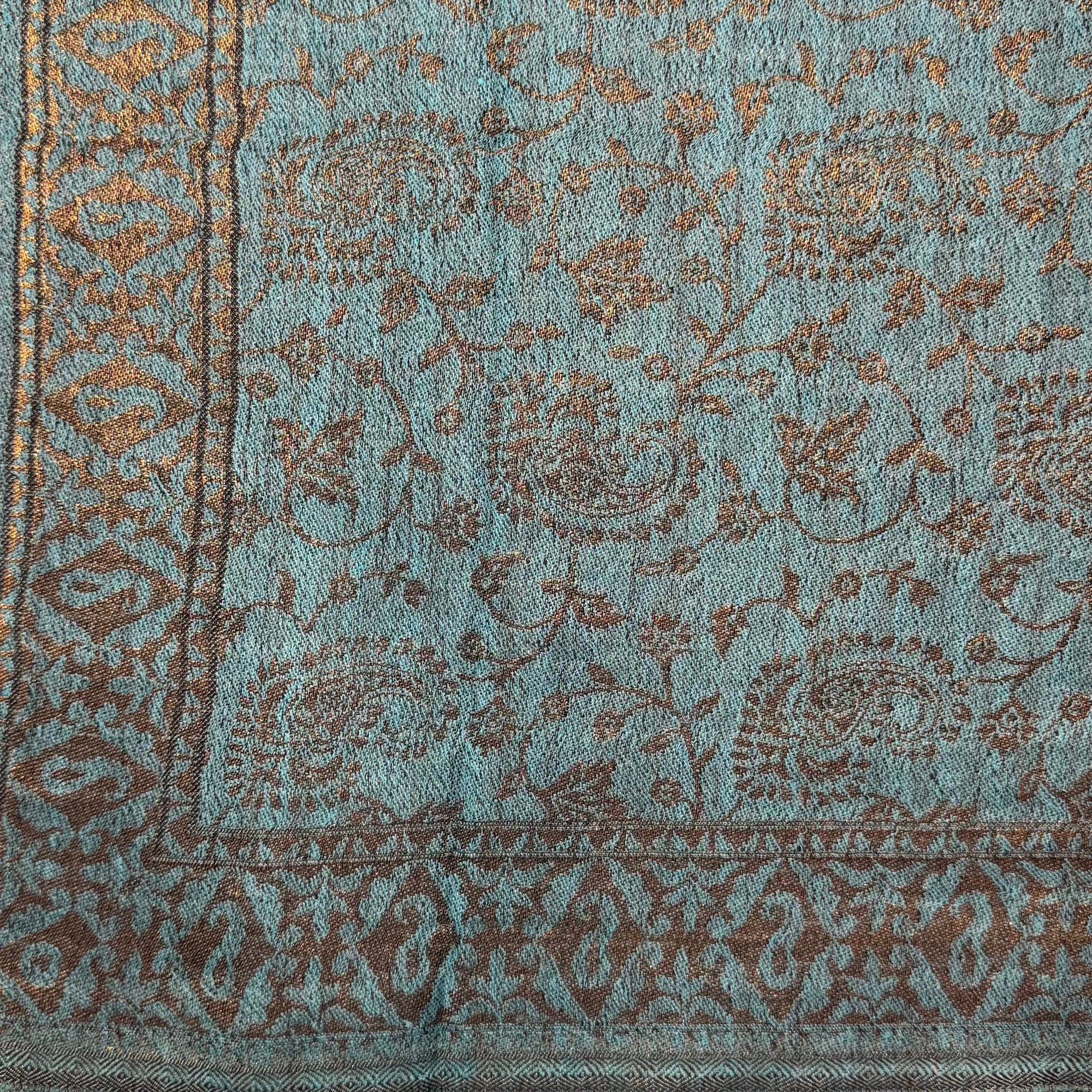 Fine Quality Reversible Bronze Jacquard Shawls- 6 Colors