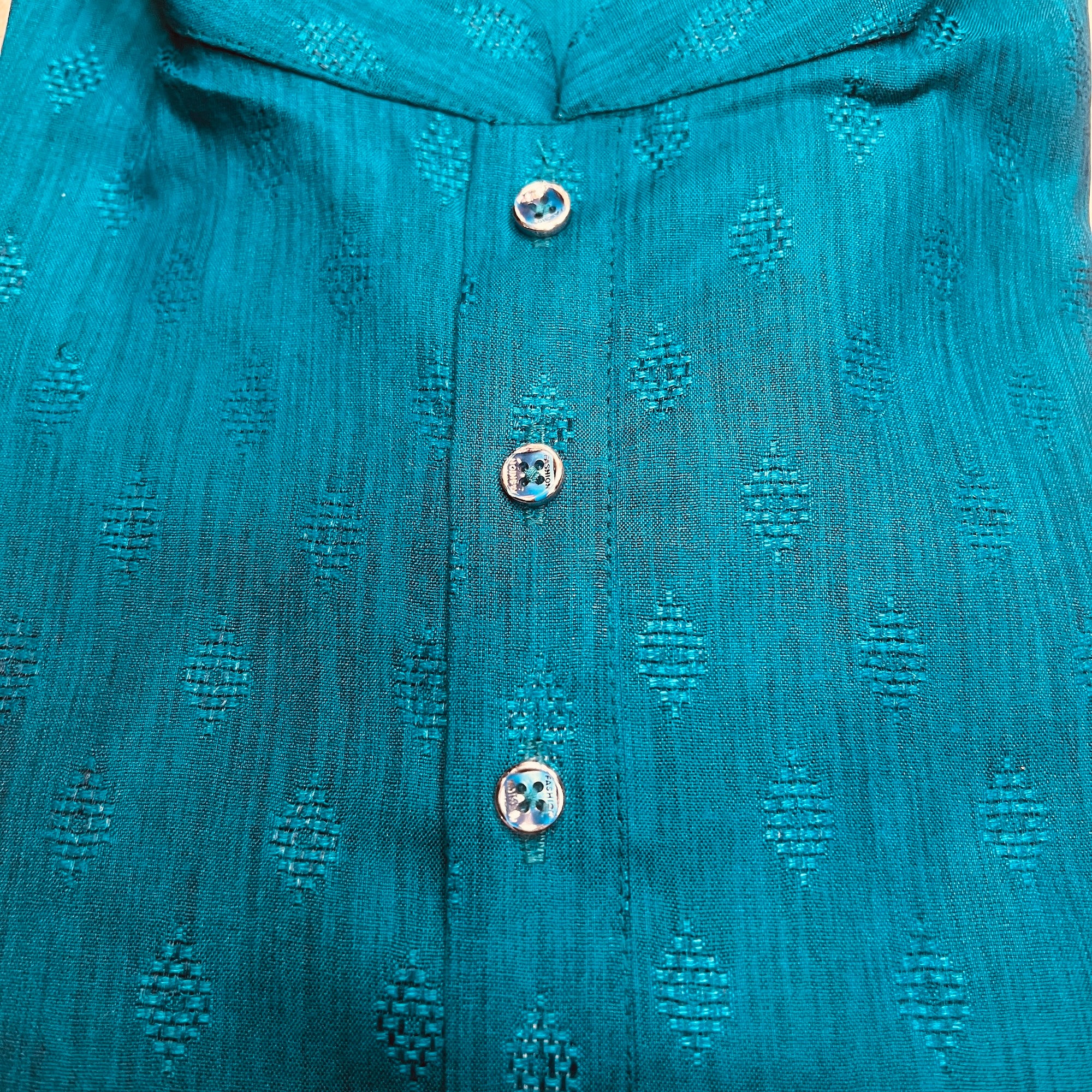 Diamond Band Collar Short Kurta- Various Colors - Vintage India NYC