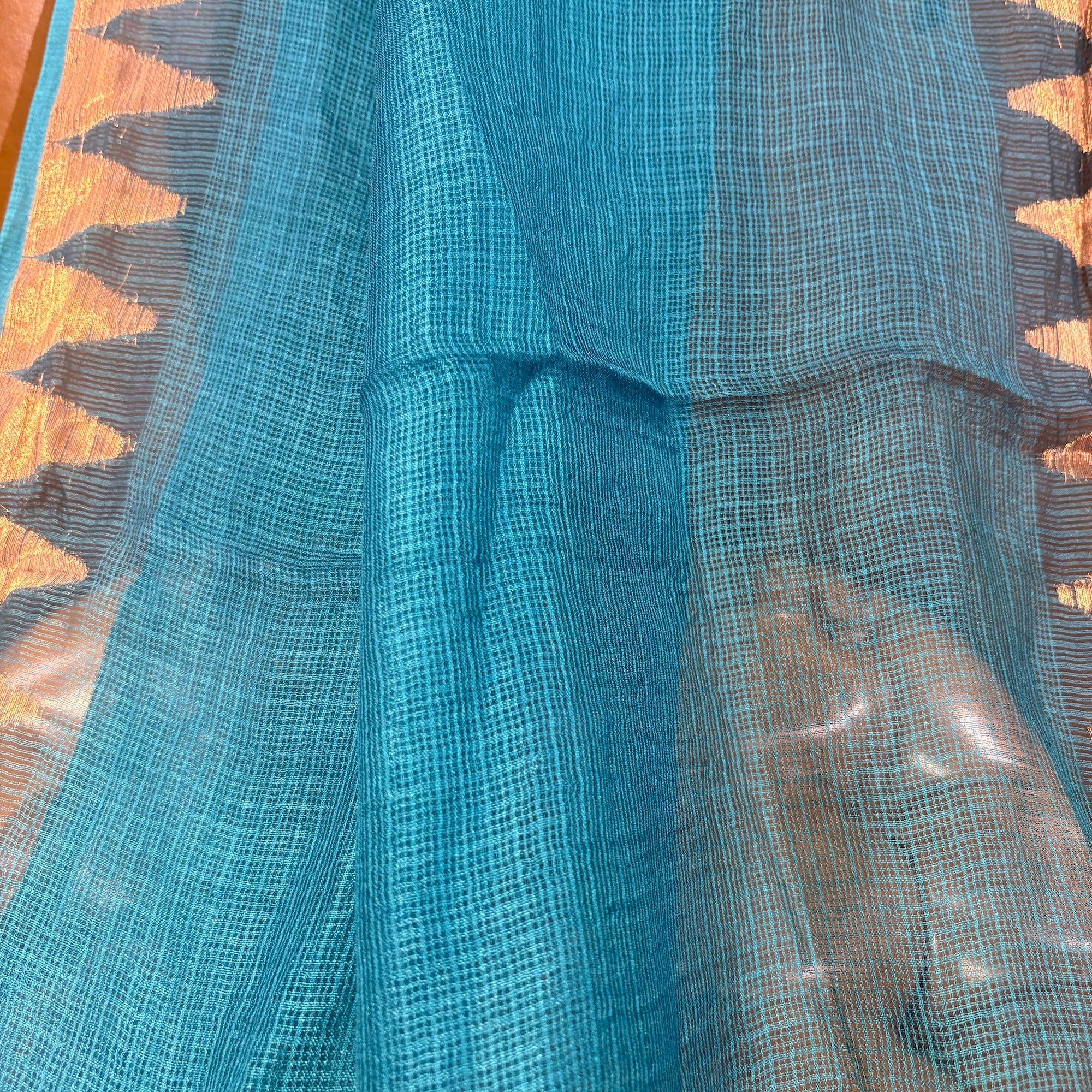 Ocean Kota Silk Handwoven Dupatta - Vintage India NYC