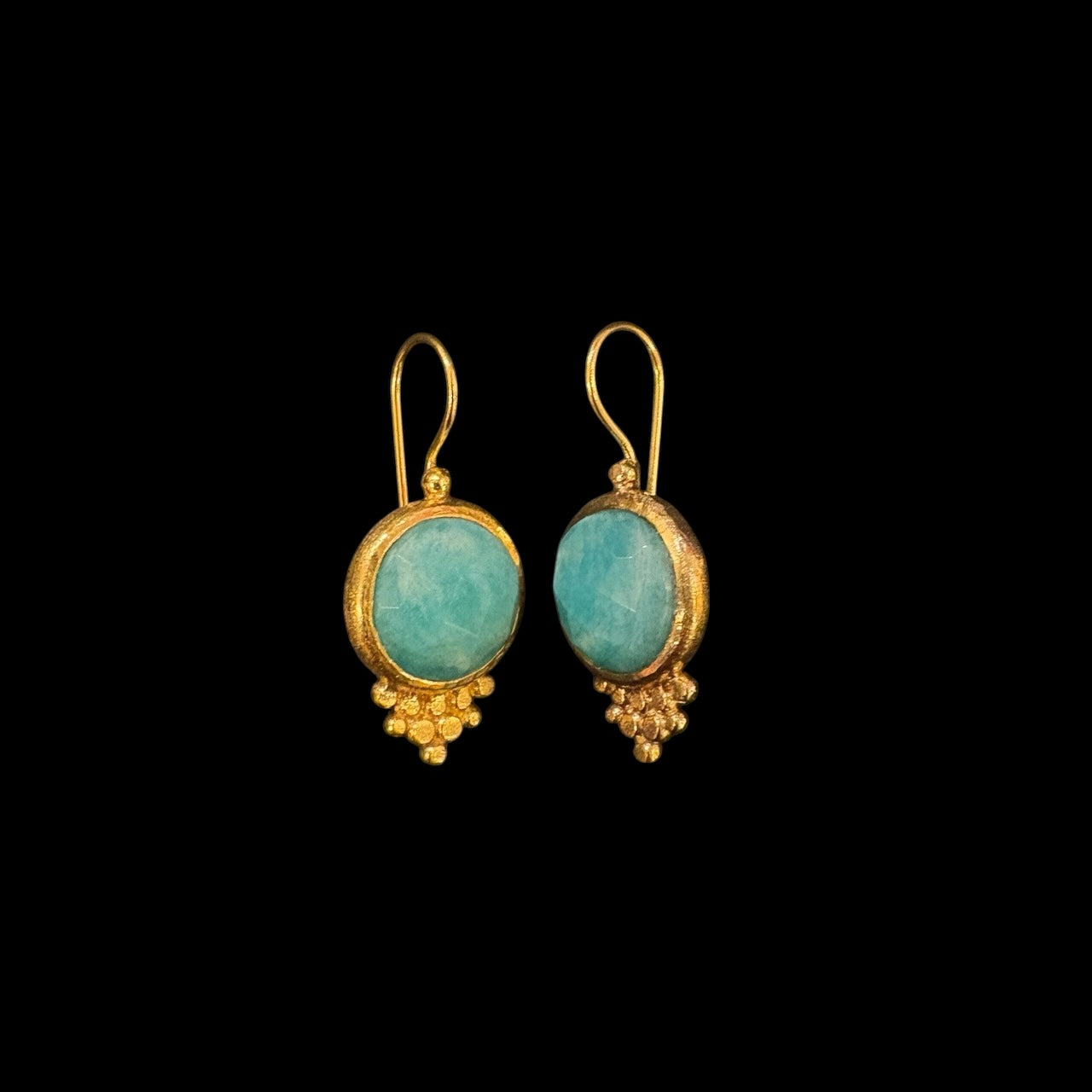 MK Semi Precious Drop Earrings - Vintage India NYC