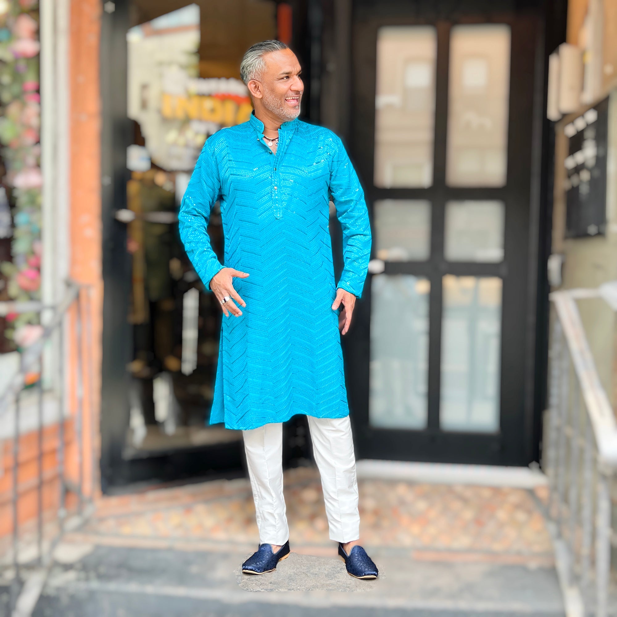 Sequin Embroidered Kurta- Colors