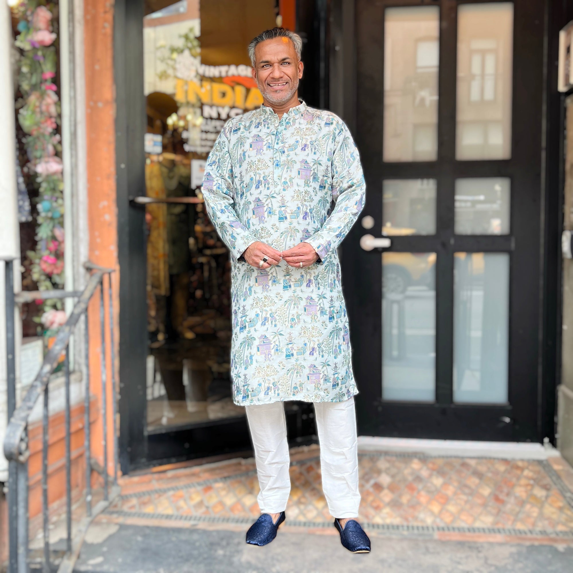 Village Life Brocade Kurta