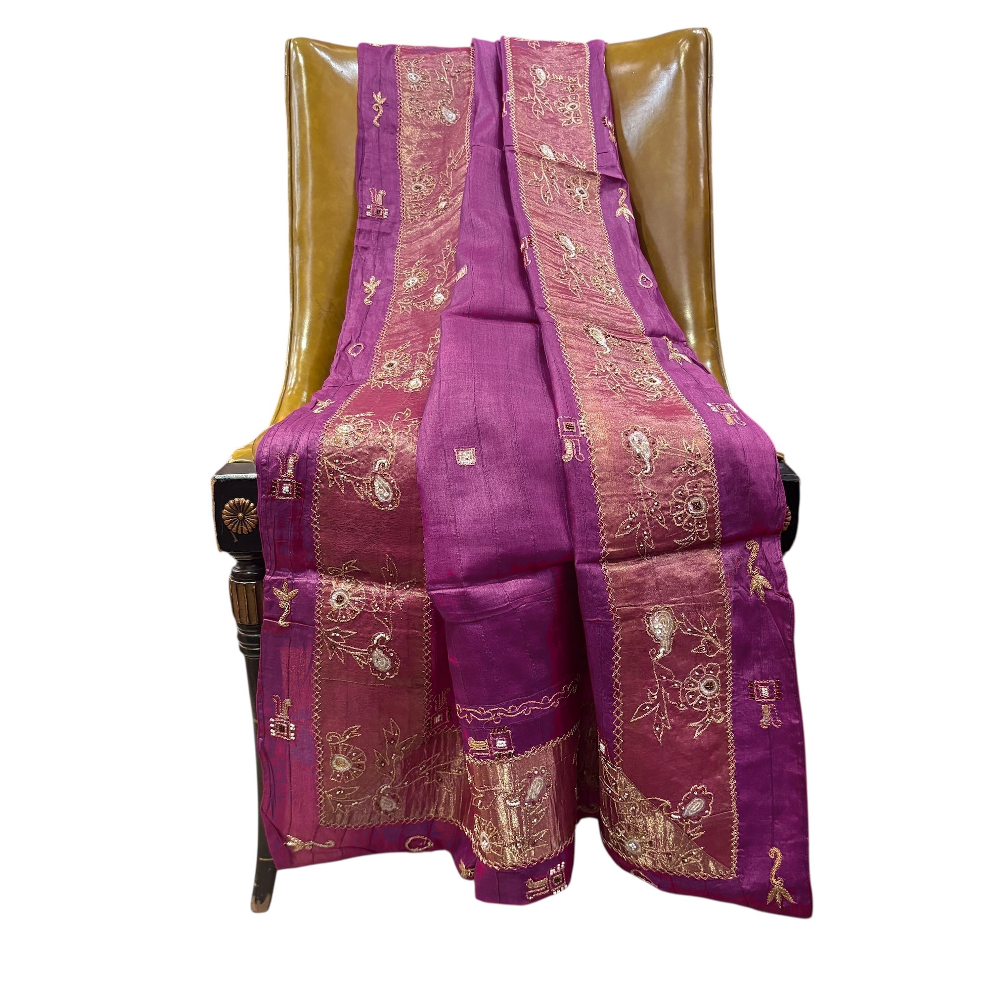 Violet Silk Zari Dupatta