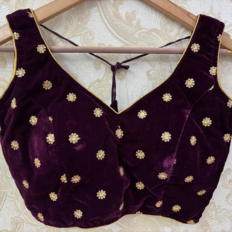Velvet Flower Blouse-Size 32- Colors