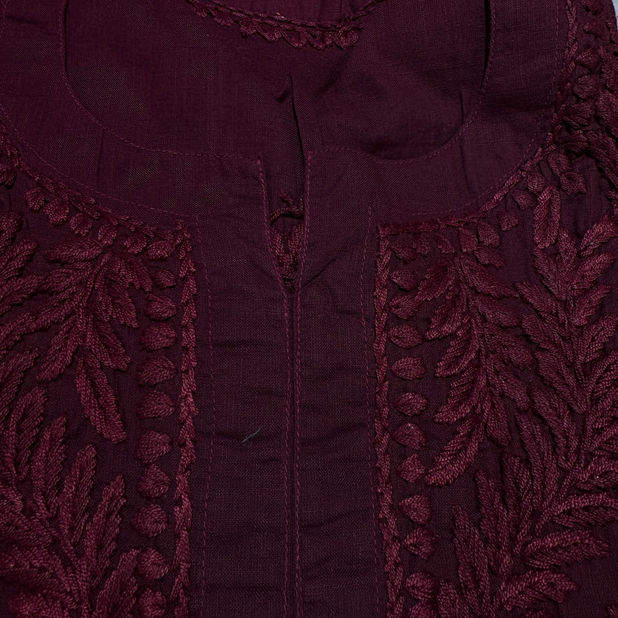 MA Long Embroidered Cotton Tunic Kurtis- 52