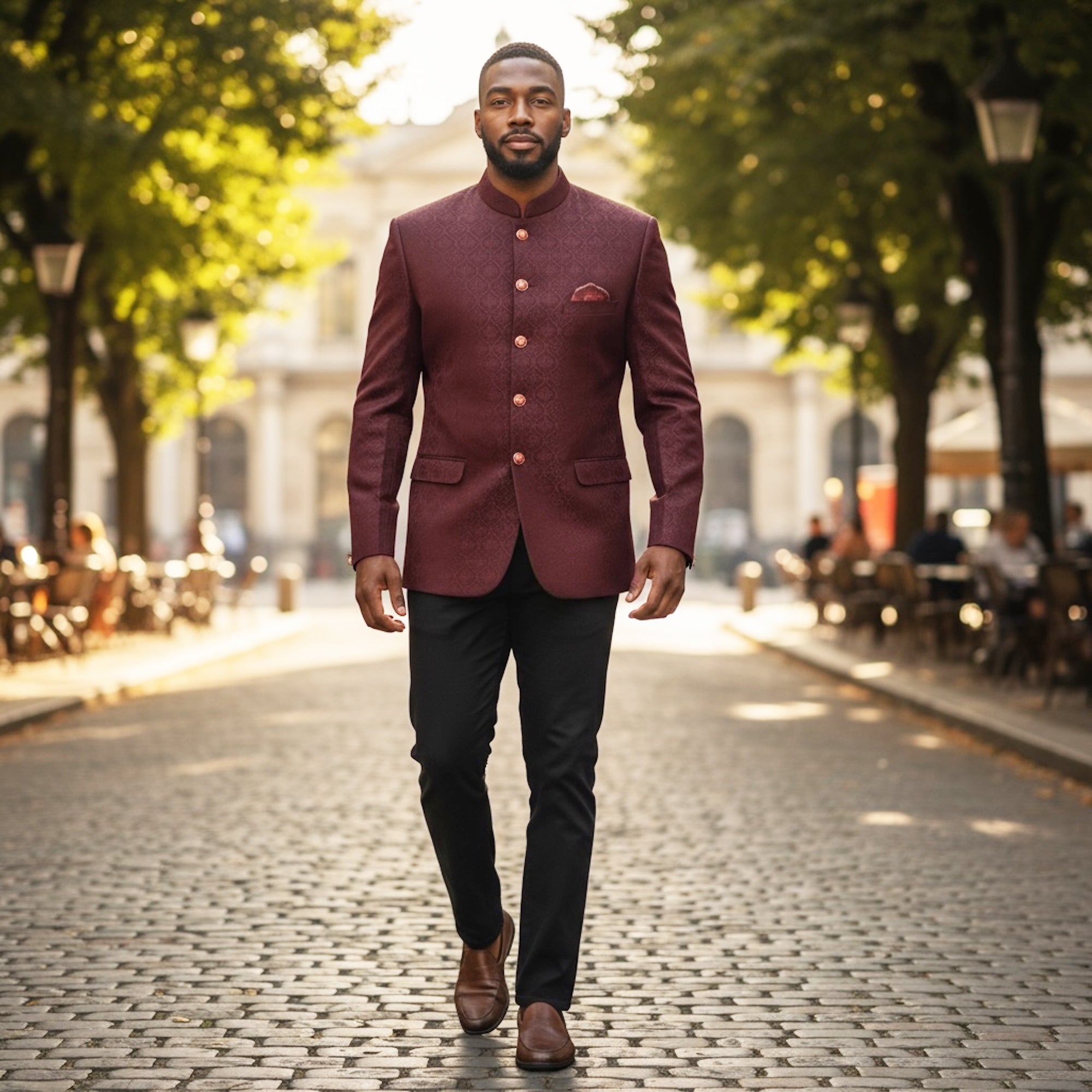 Ogee Jacquard Jodhpuri Jacket -2 Colors