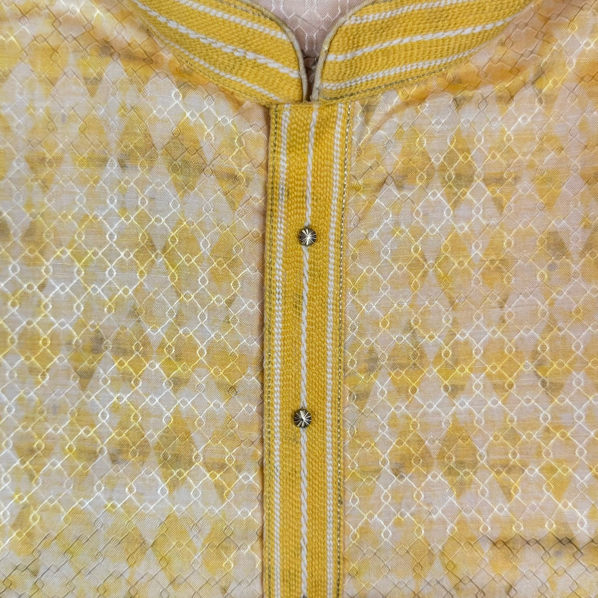 Yellow Shibori Kurta Set