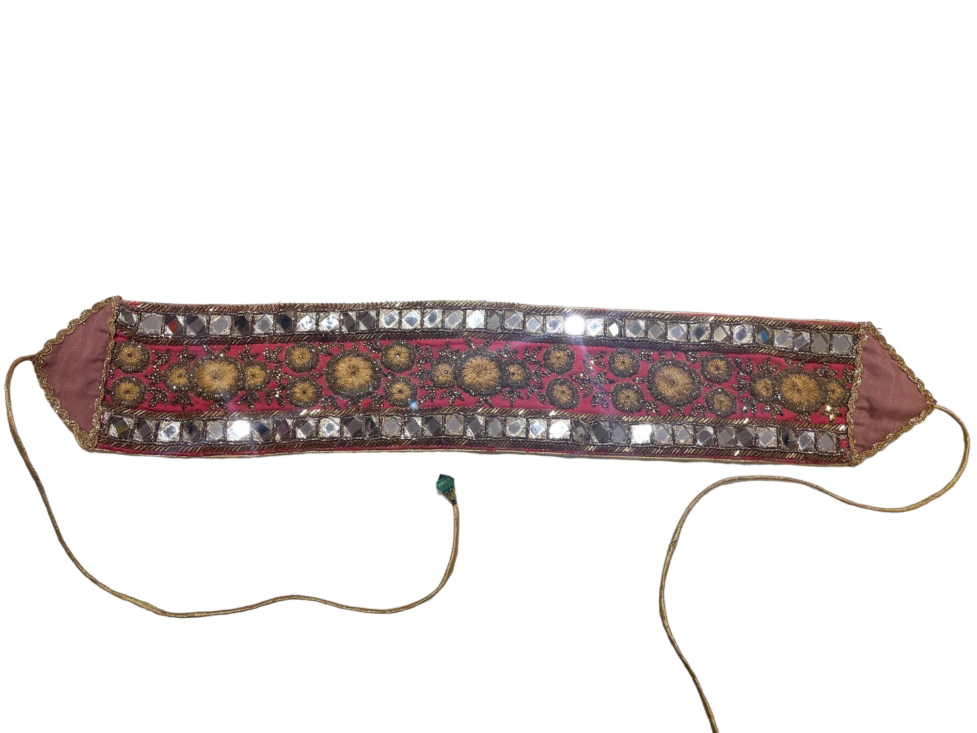 Zardosi & Mirror Heavywork Belt - Vintage India NYC