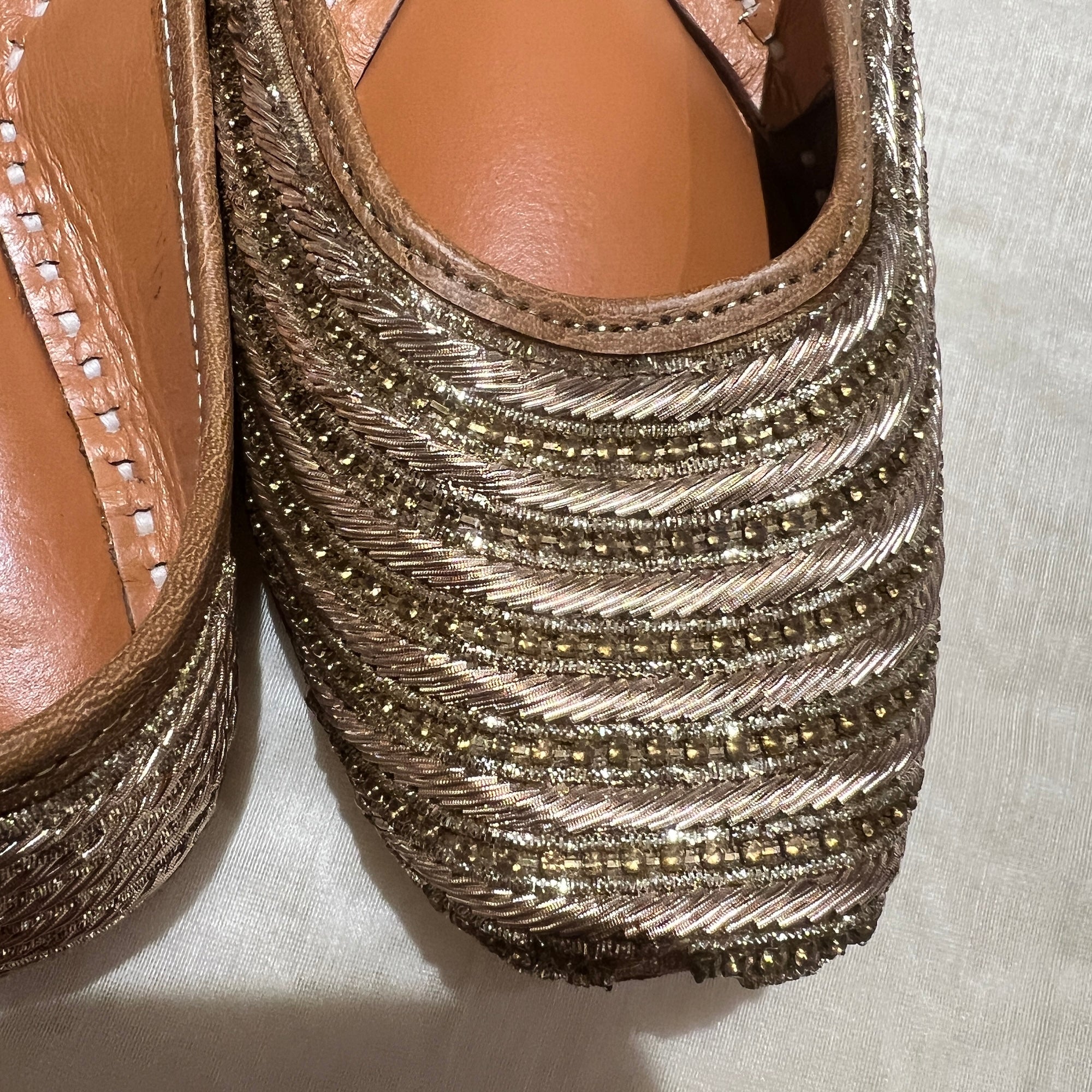 Gold Zardosi & Beaded Juttis