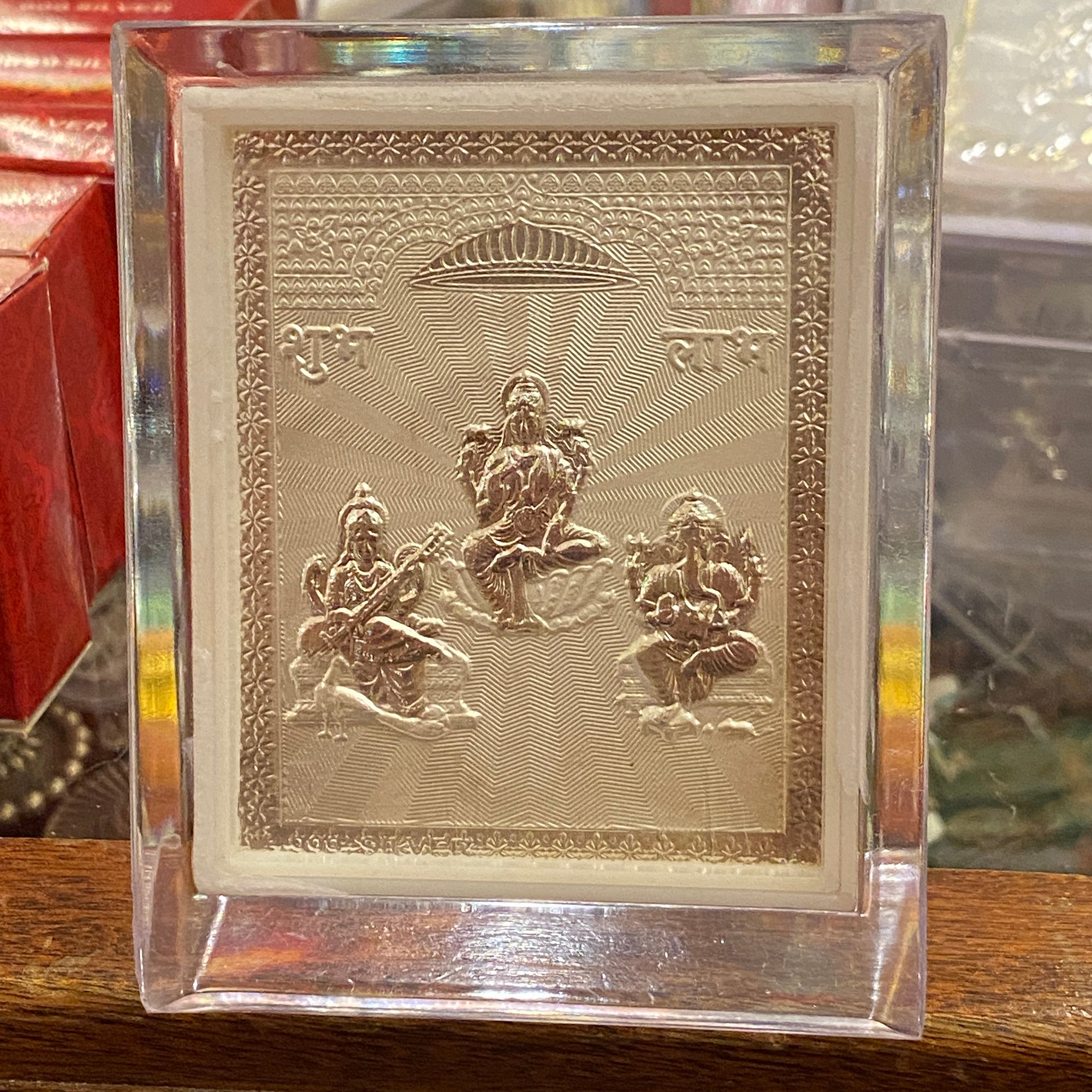 Hindu God & Goddess Religious Silver Frames AUJ Silver (.999) 71 - Vintage India NYC