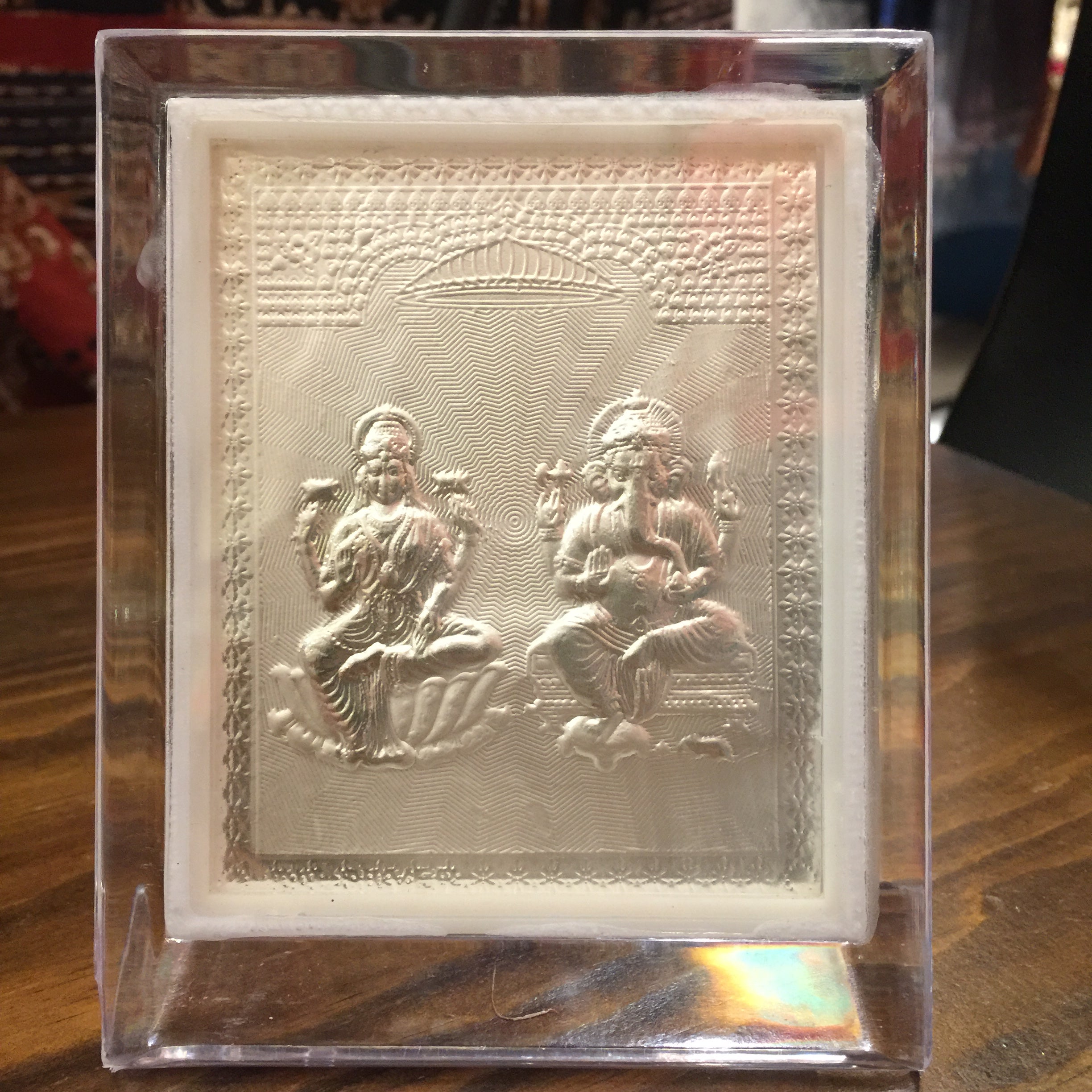 Hindu God & Goddess Religious Silver Frames AUJ Silver (.999) 71 - Vintage India NYC