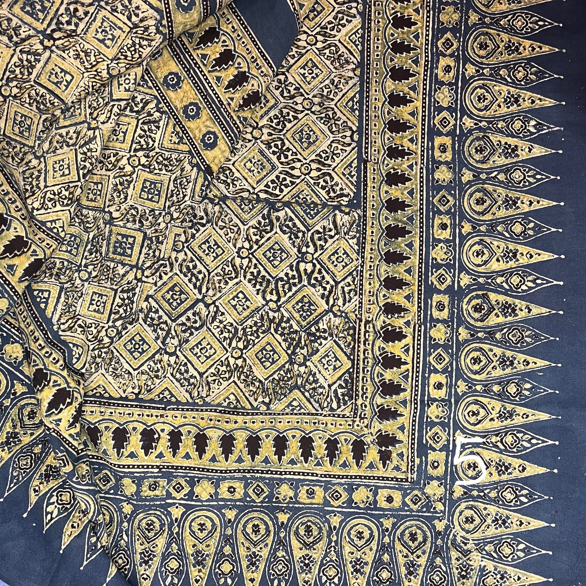 Ajrakh Queen Bed Covers-Many Colors - Vintage India NYC