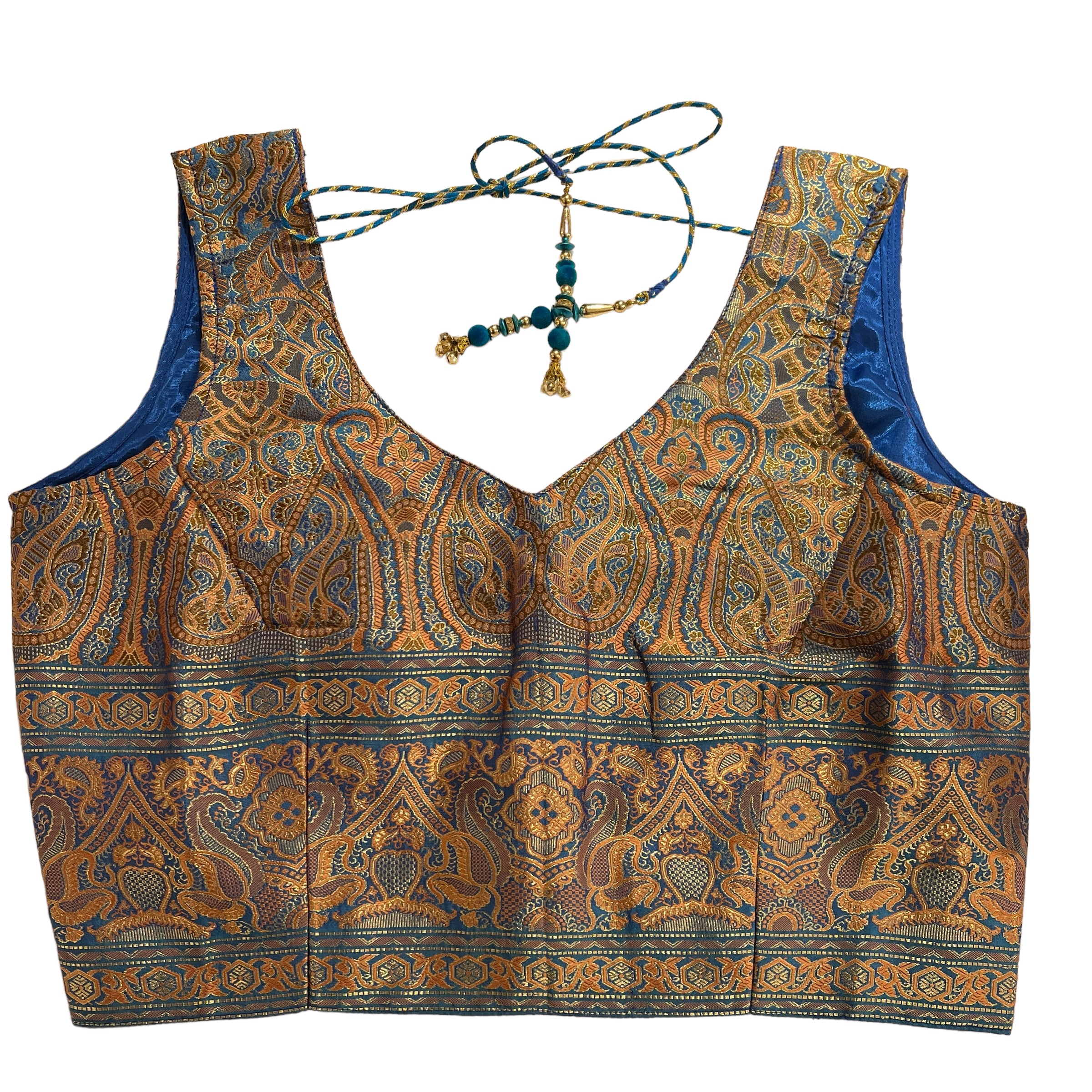 Brocade Saree Blouses-Size 34 - Vintage India NYC