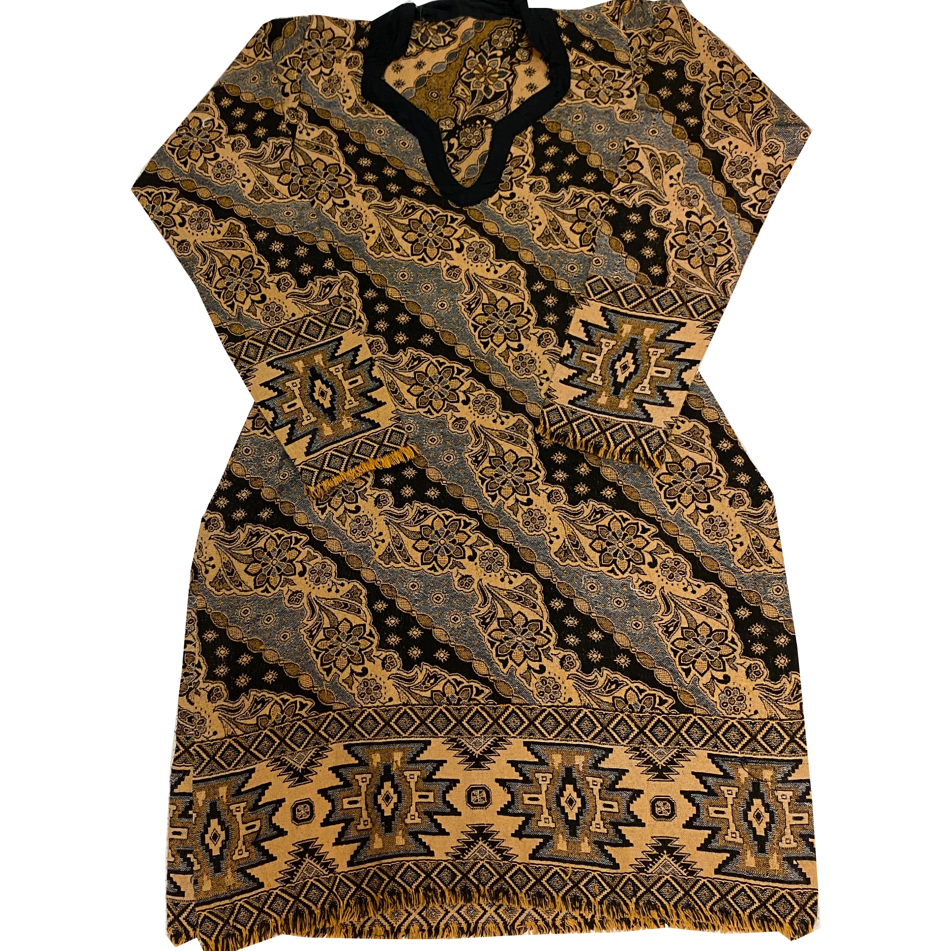 Handmade Woolen Dress - Size 34 - Vintage India NYC