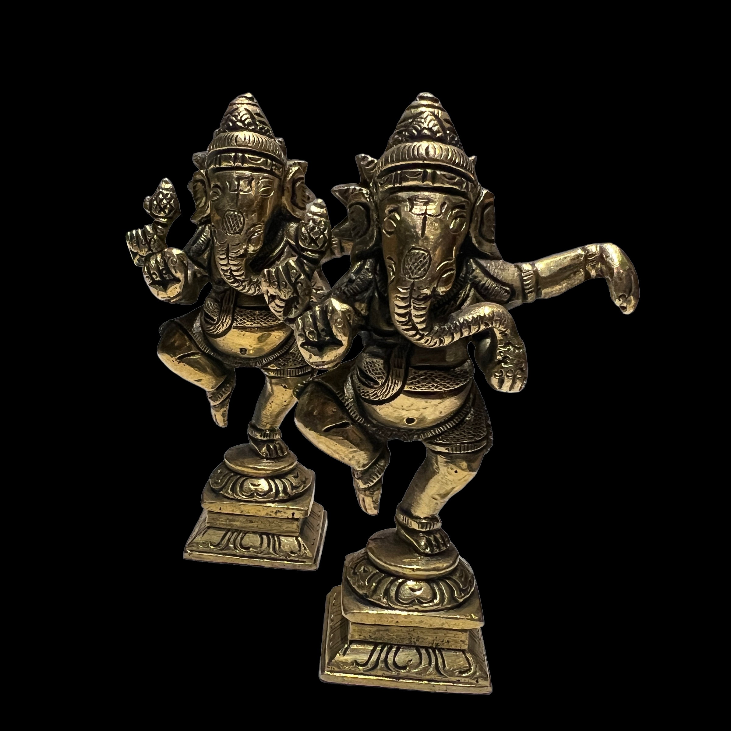 GM 298 Dancing Ganesh Statue - Vintage India NYC