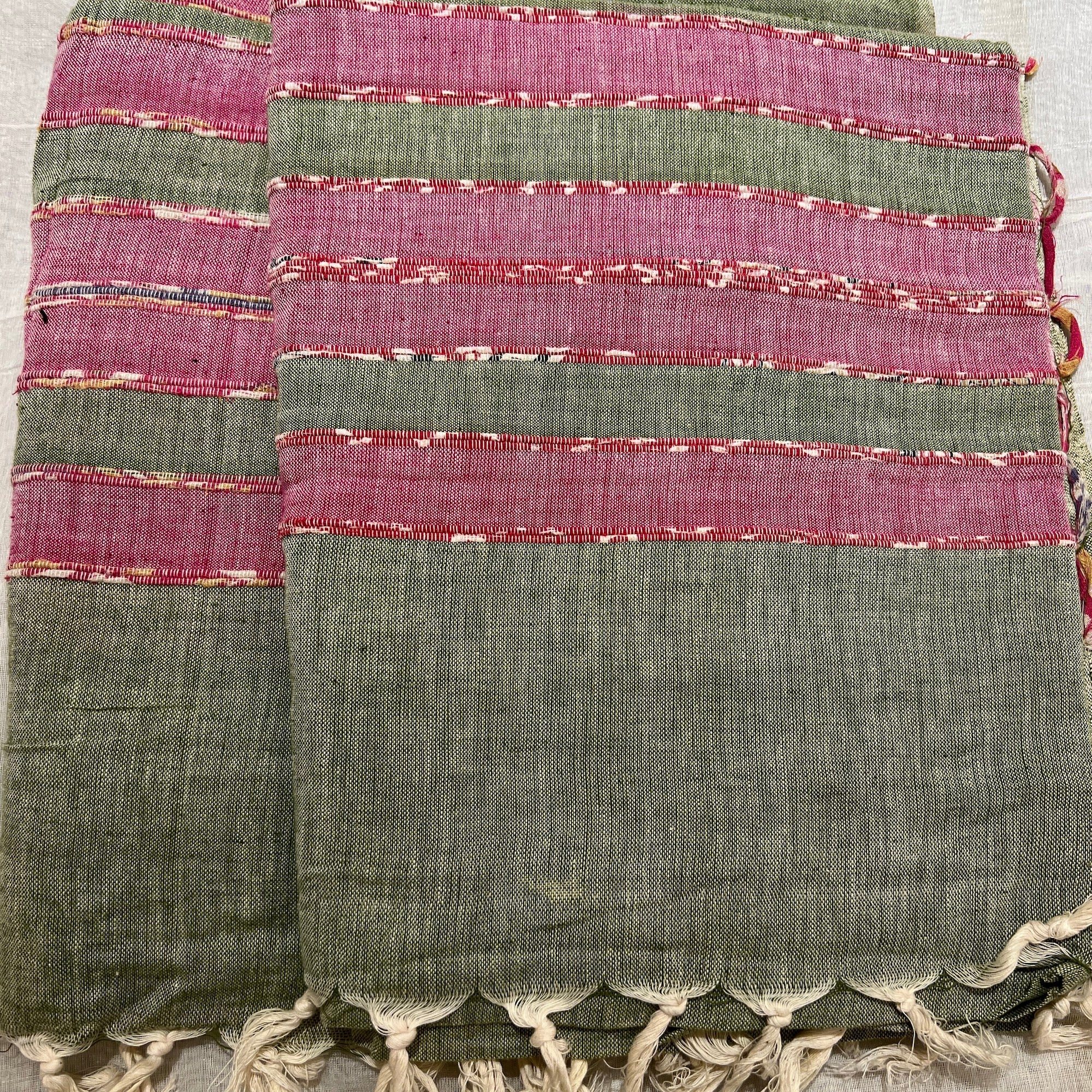 Handwoven Cotton Khadi Shawls-Various Colors - Vintage India NYC