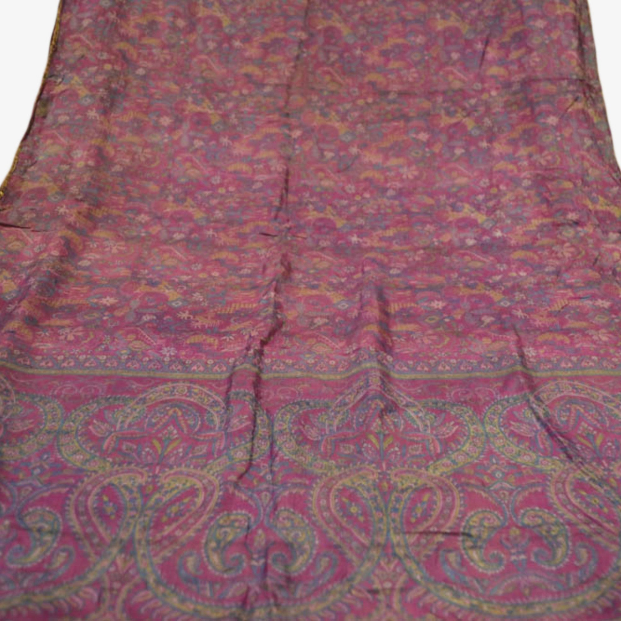 Vintage Silk Saree 2306 - Magenta - Vintage India NYC