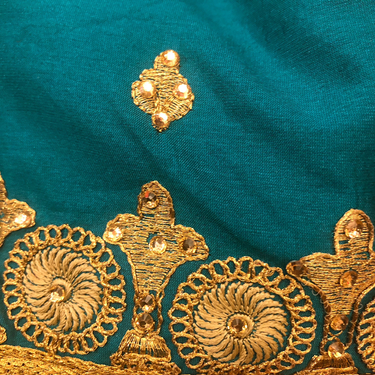 IE Gold Embroidered Choli Blouse - Vintage India NYC