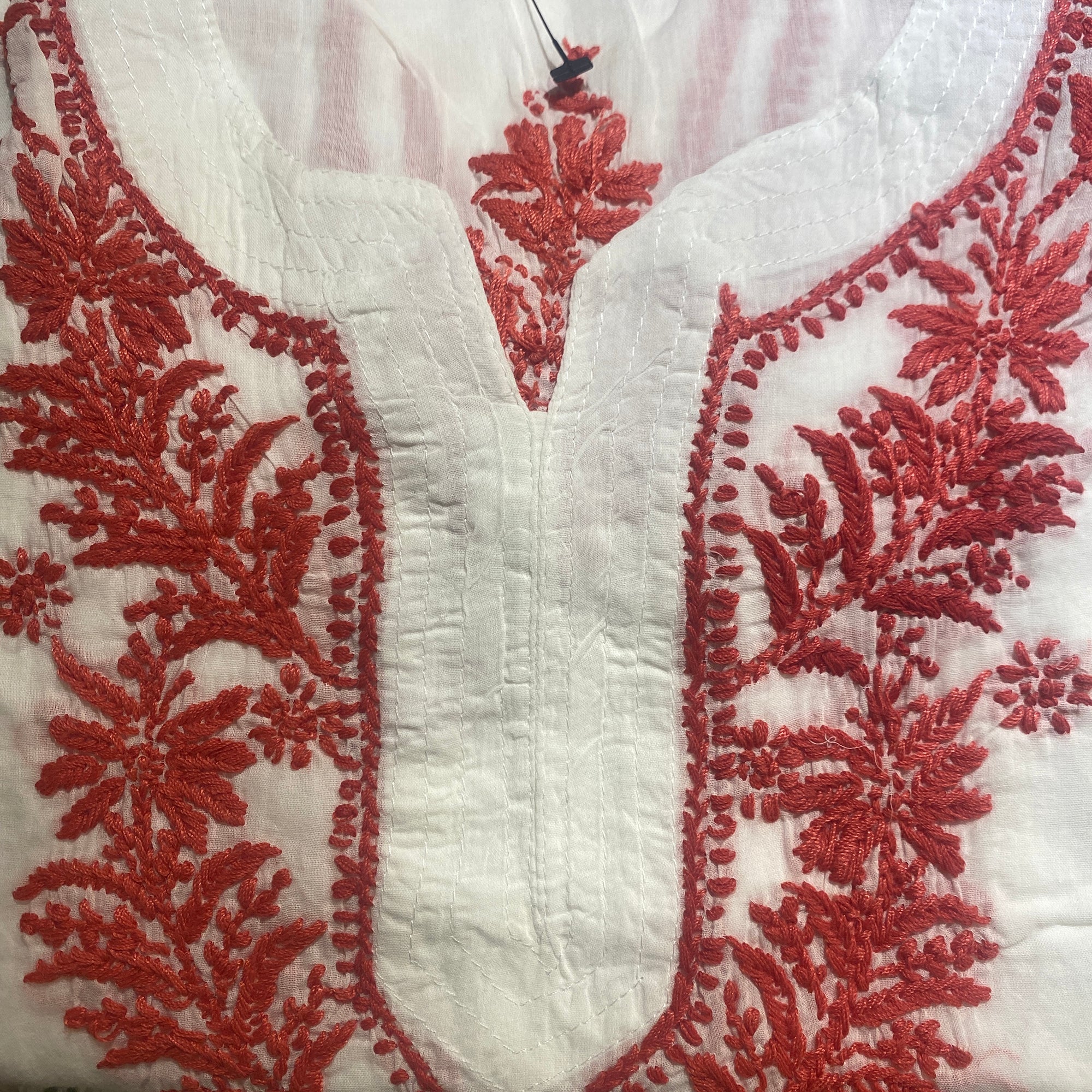 AR Short Embroidered Cotton Tunic Kurti-XL - Vintage India NYC