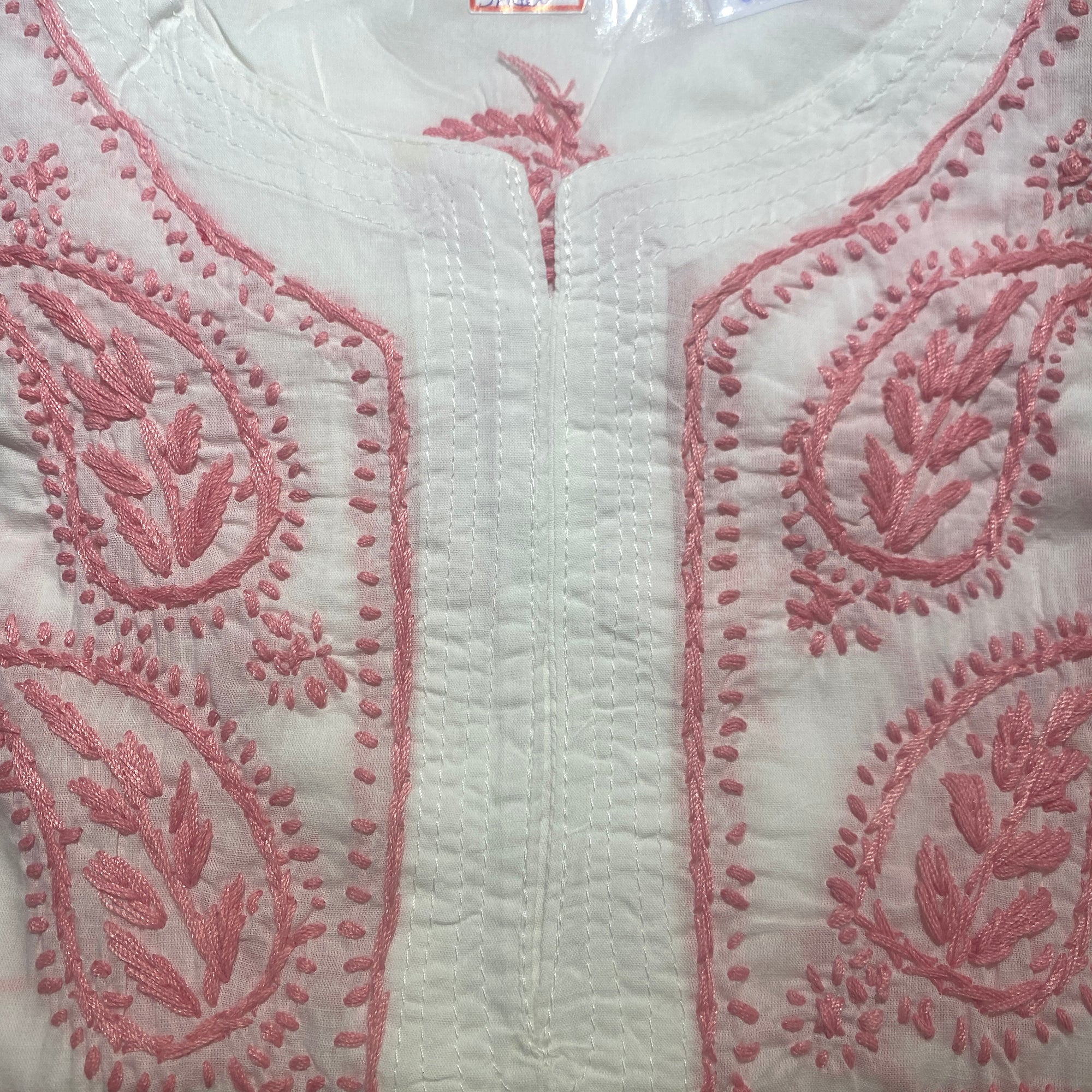 AR Short Embroidered Cotton Tunic Kurti-L - Vintage India NYC