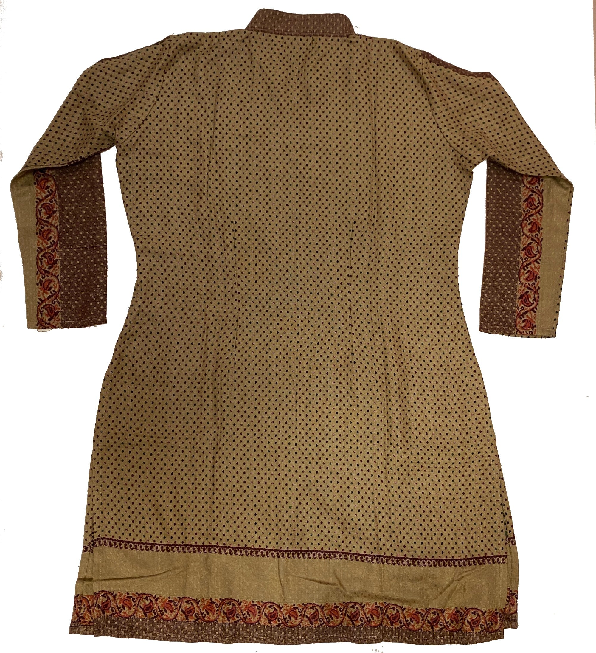Woolen Beige Kurti - Size 44 - Vintage India NYC