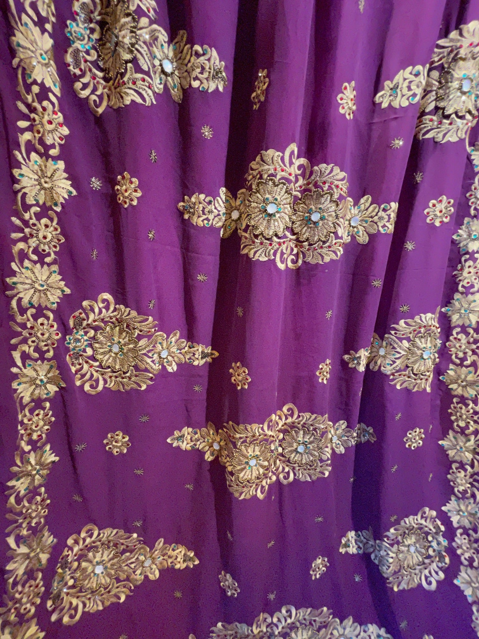 Single Curtains - Purples - Vintage India NYC