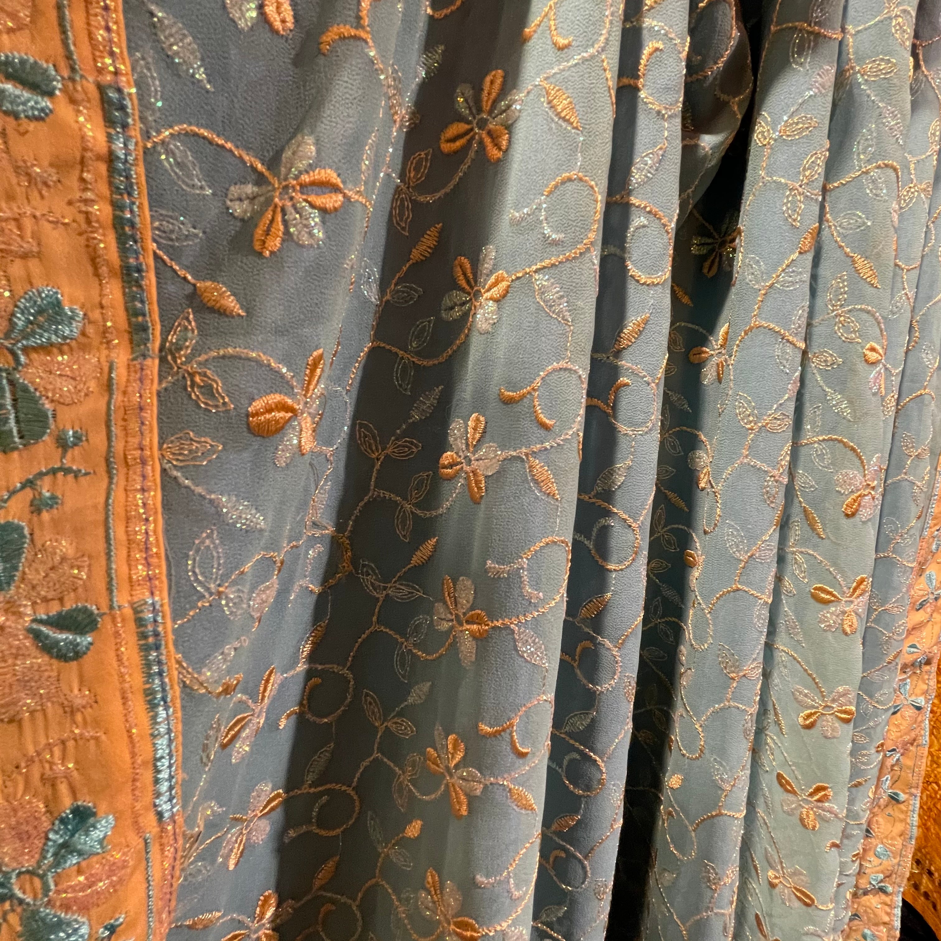 Single Curtains-Blues-7 Styles - Vintage India NYC