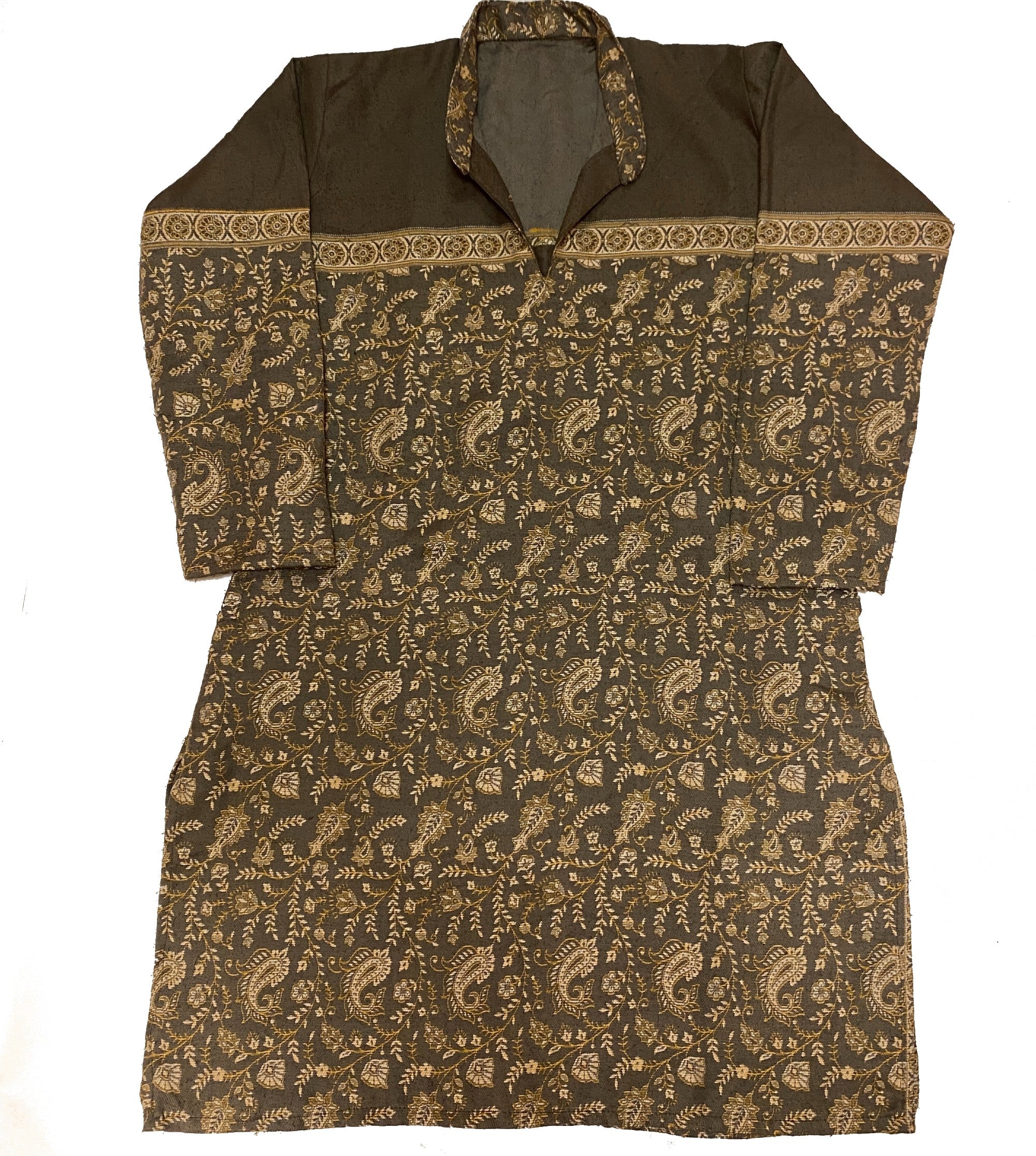 Woolen Grey Kurti - Size 42 - Vintage India NYC