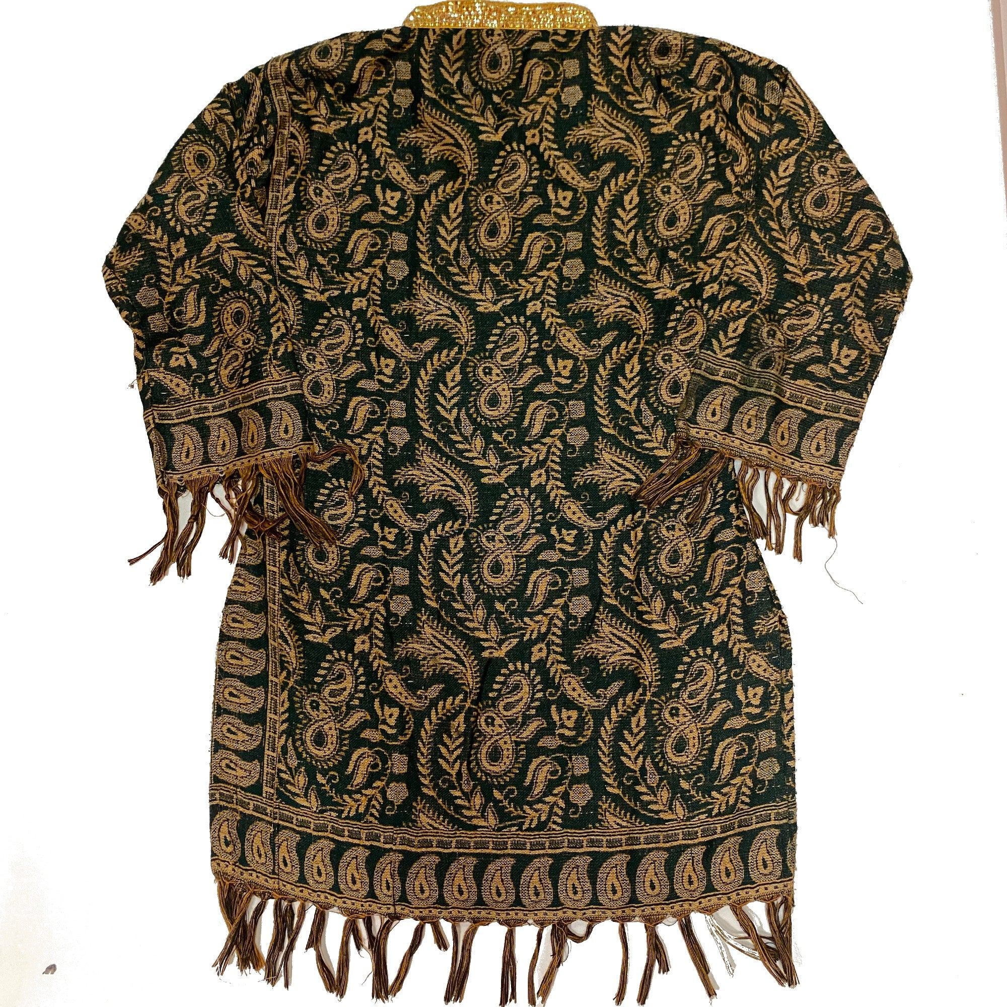 Woolen Dark Green Kurti- Size 38 - Vintage India NYC