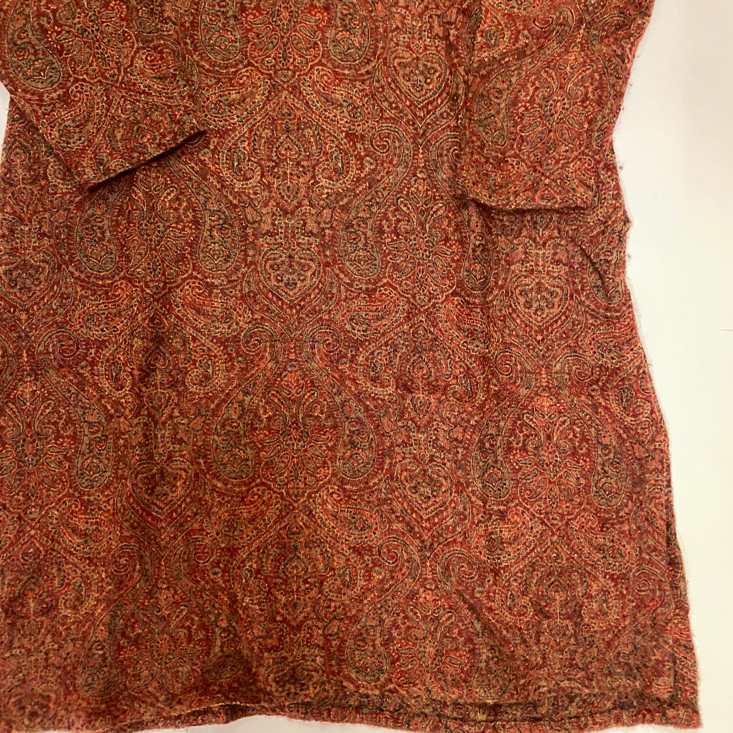 Woolen Maroon Woolen Kurta Dress - Size 34 - Vintage India NYC