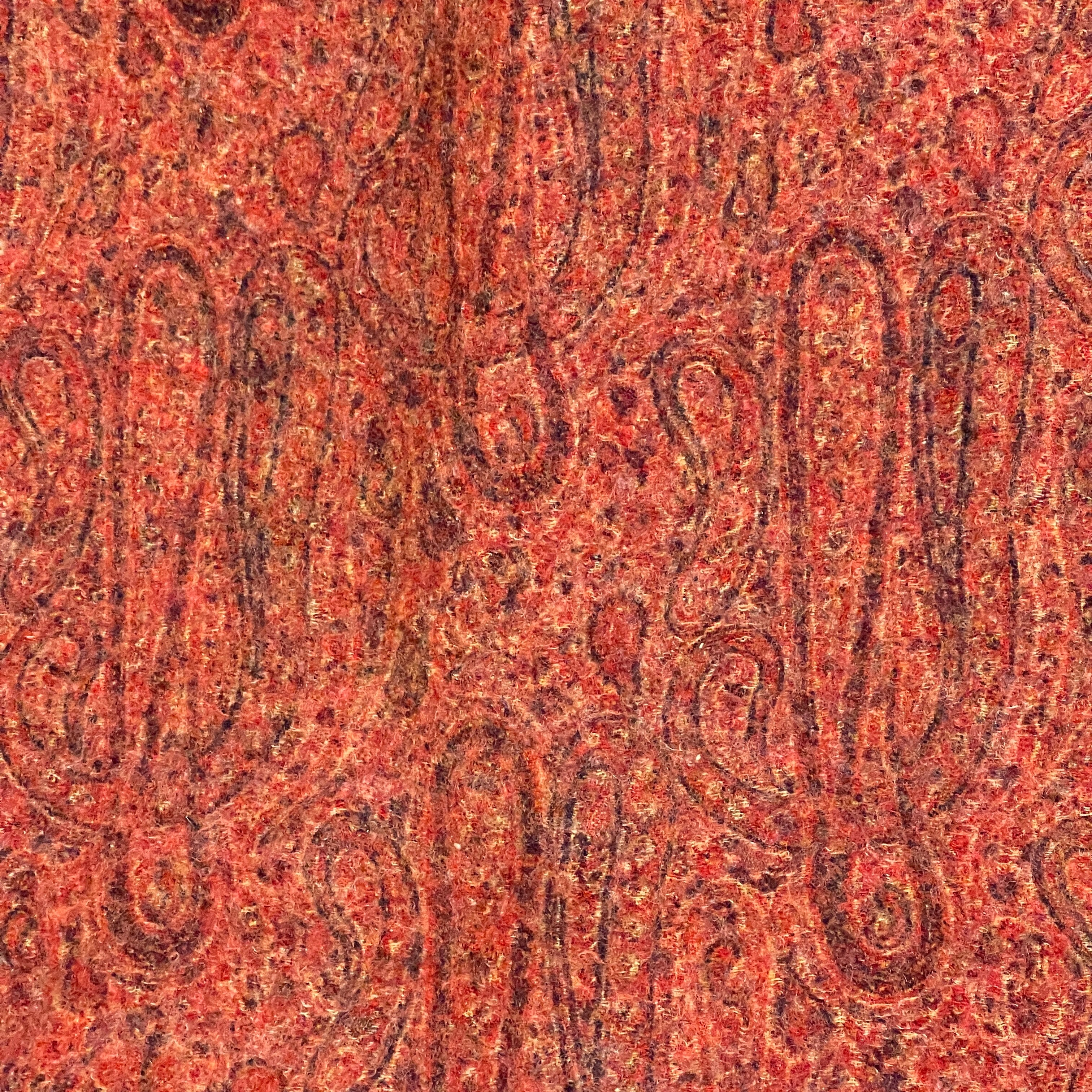 Red Woolen Shawl - Vintage India NYC