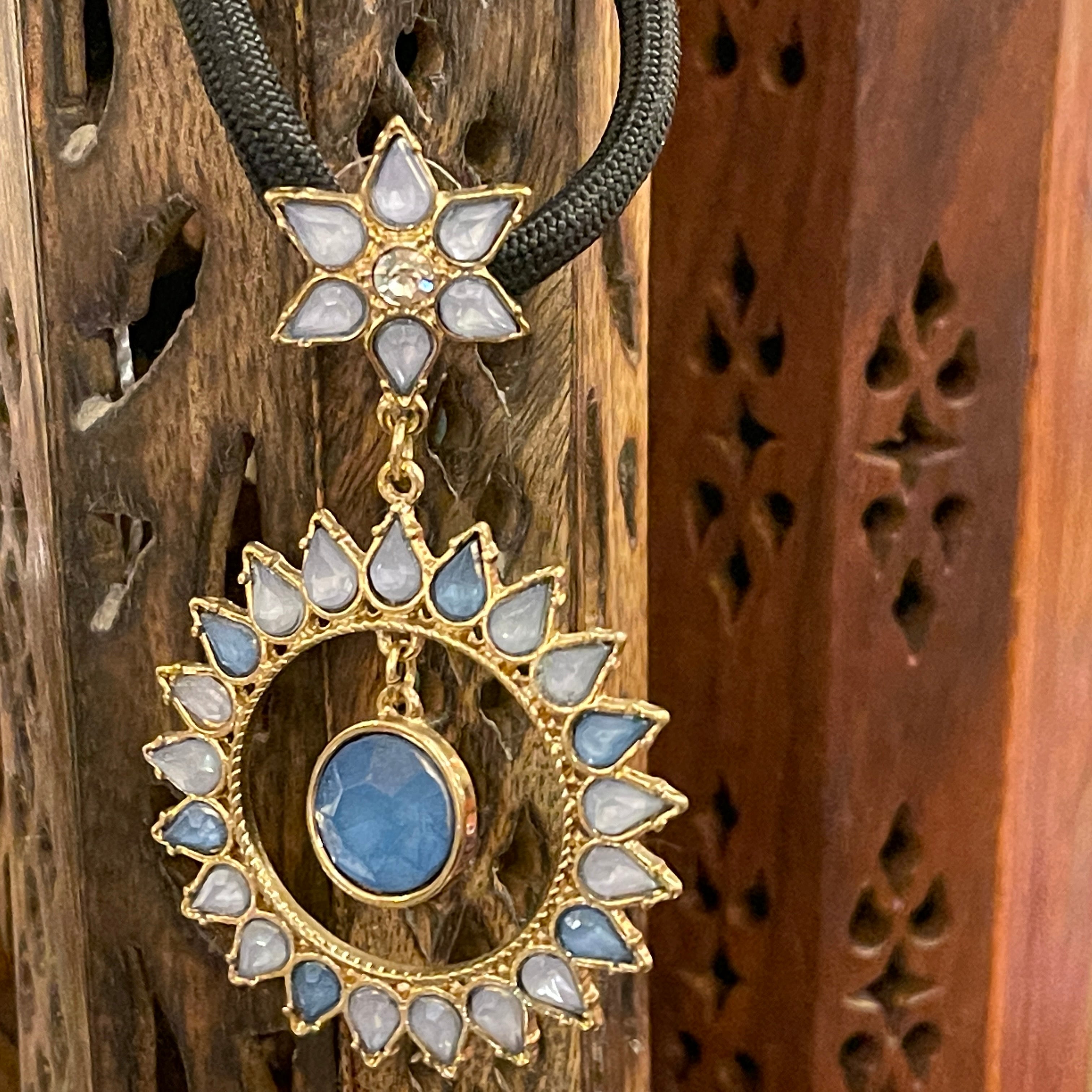 Light Blue Flower Earrings - Vintage India NYC
