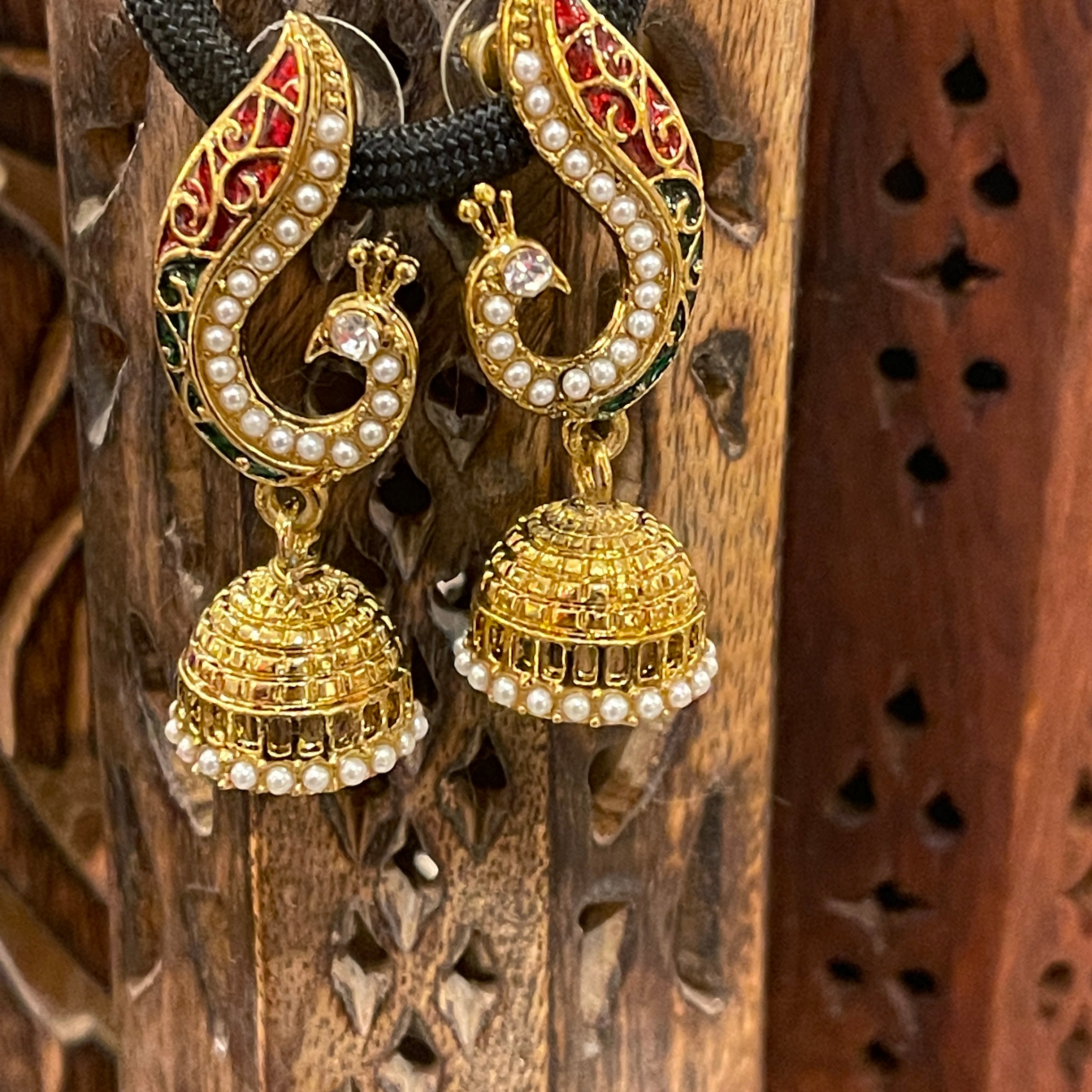 Peacock Earrings - Vintage India NYC