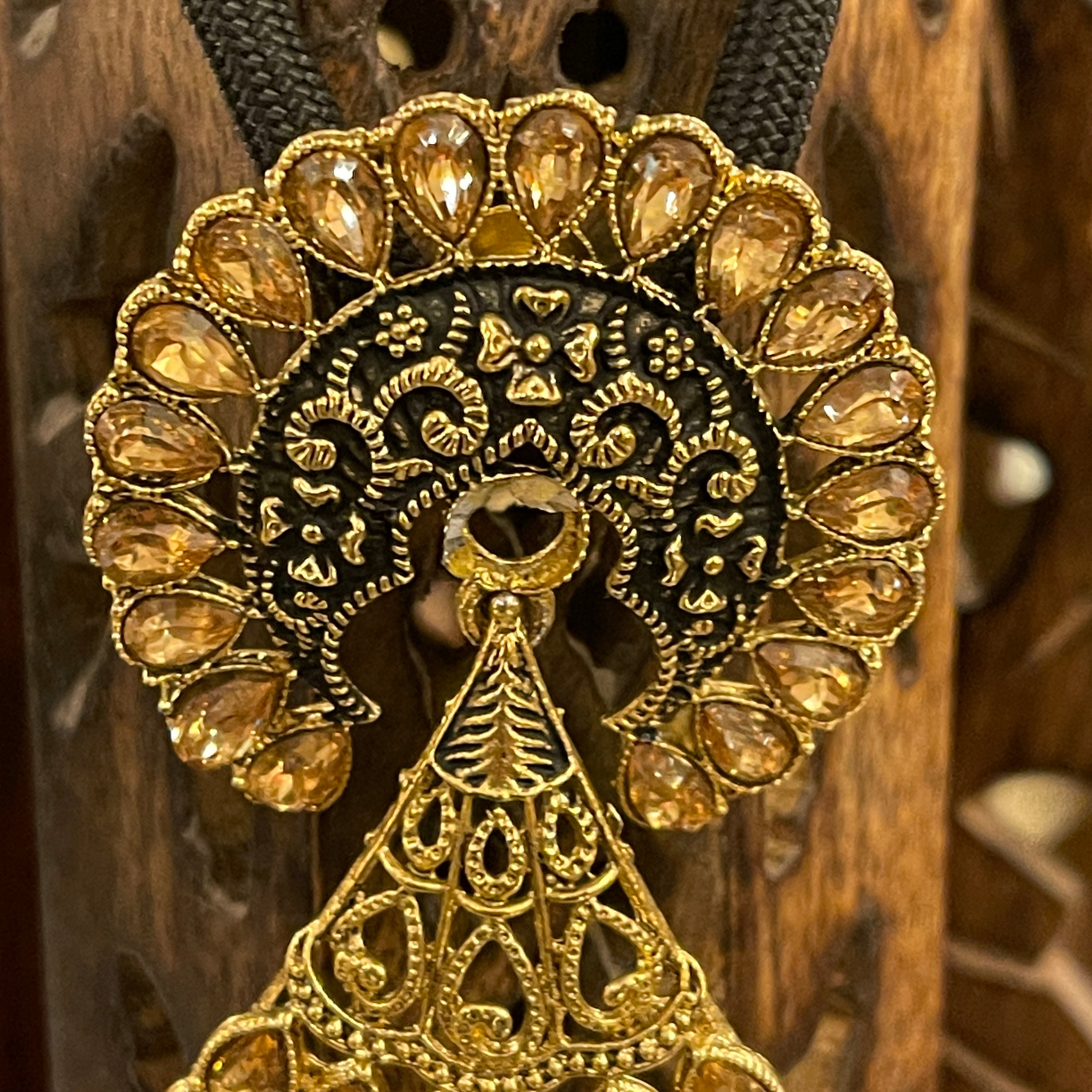 Black & Gold Earrings - Vintage India NYC