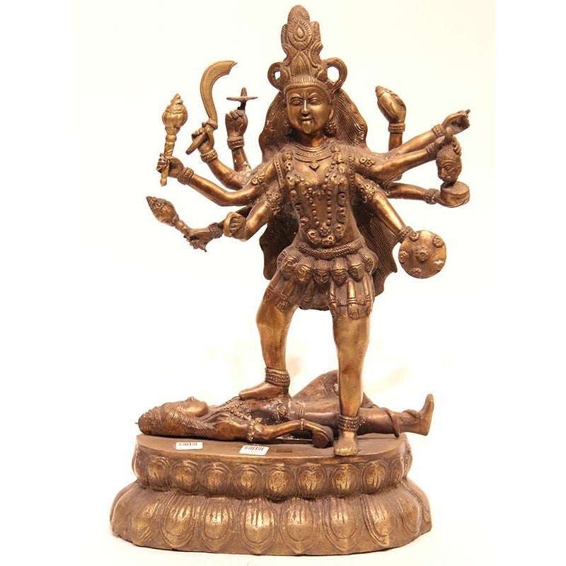 DP Bronze Kali Statue - Vintage India NYC