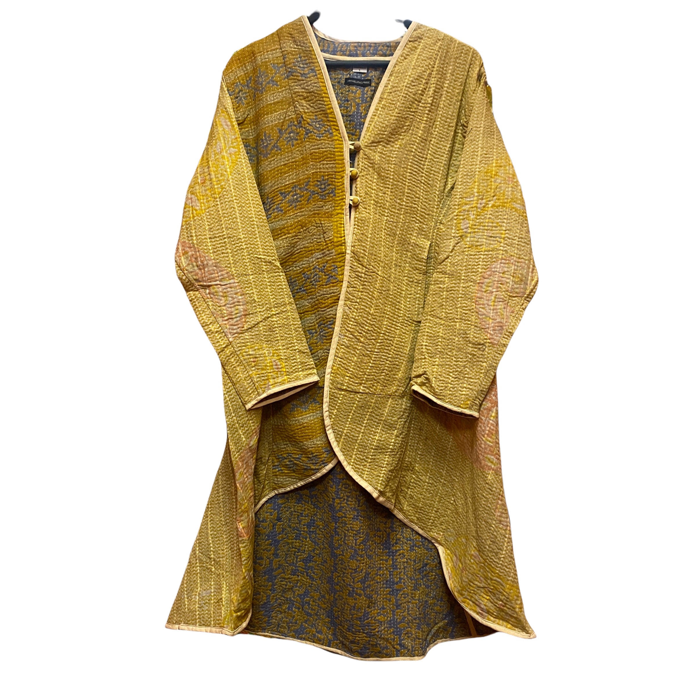 Long Kantha Coat-13 Styles - Vintage India NYC