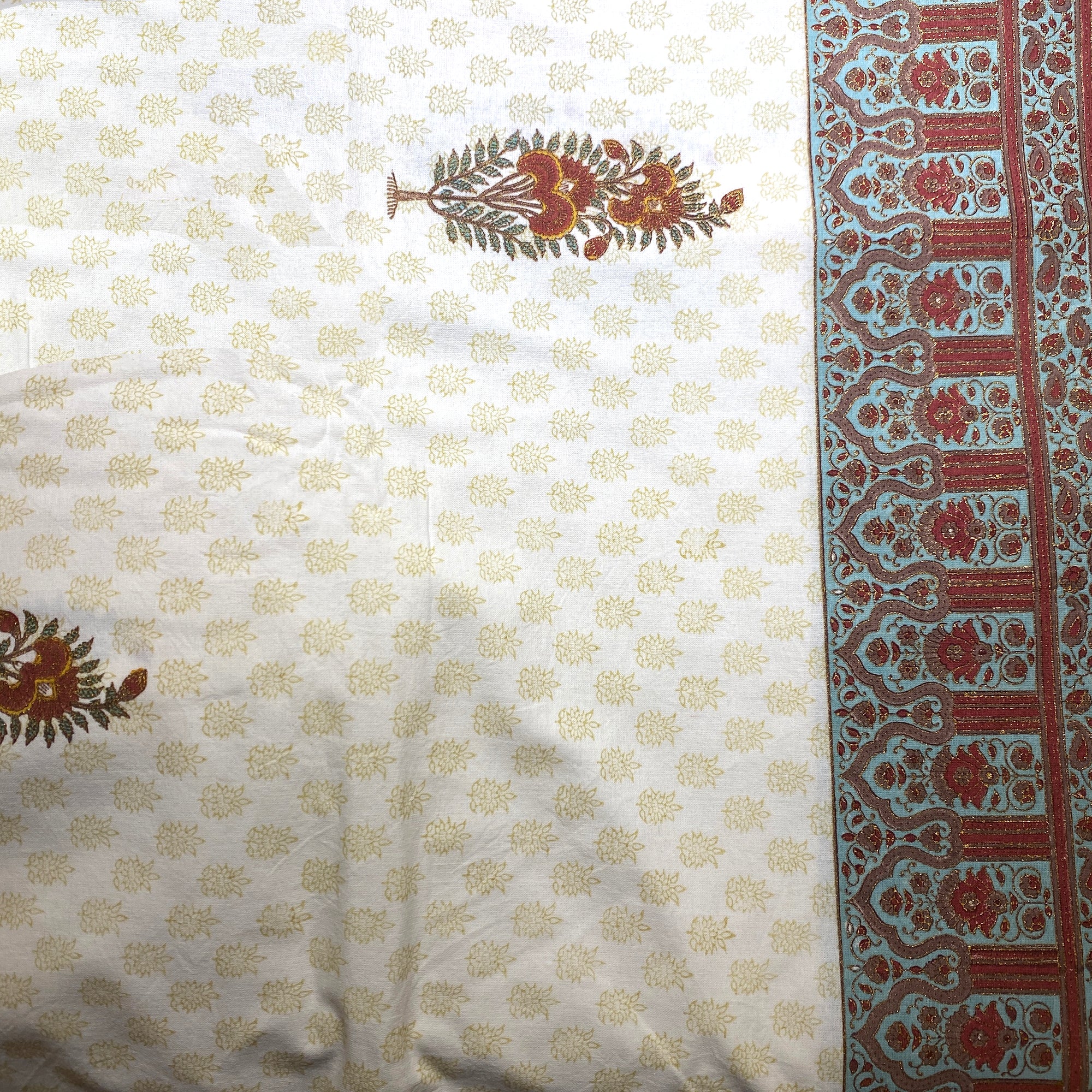 LH Block Print Queen Bedcover - Vintage India NYC